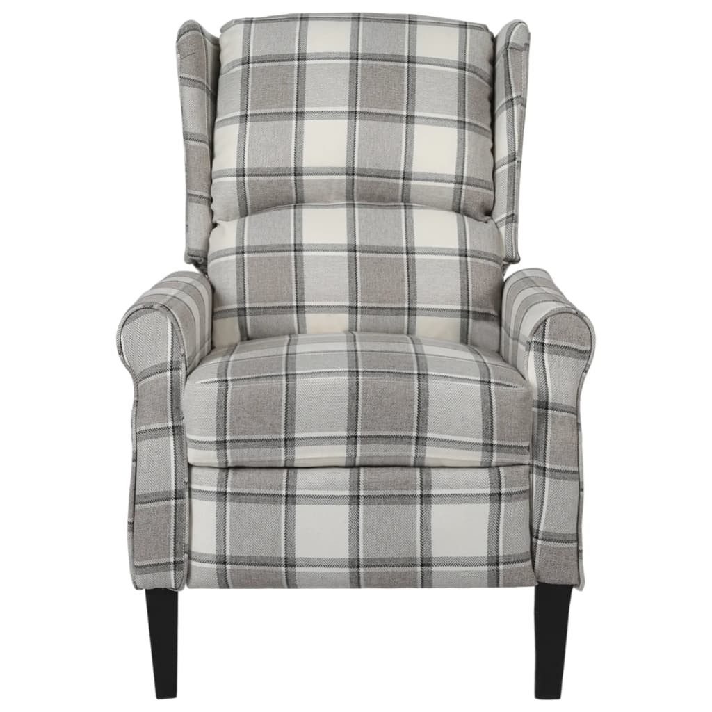 vidaXL Sessel Relaxsessel Verstellbar Grau Stoff günstig online kaufen