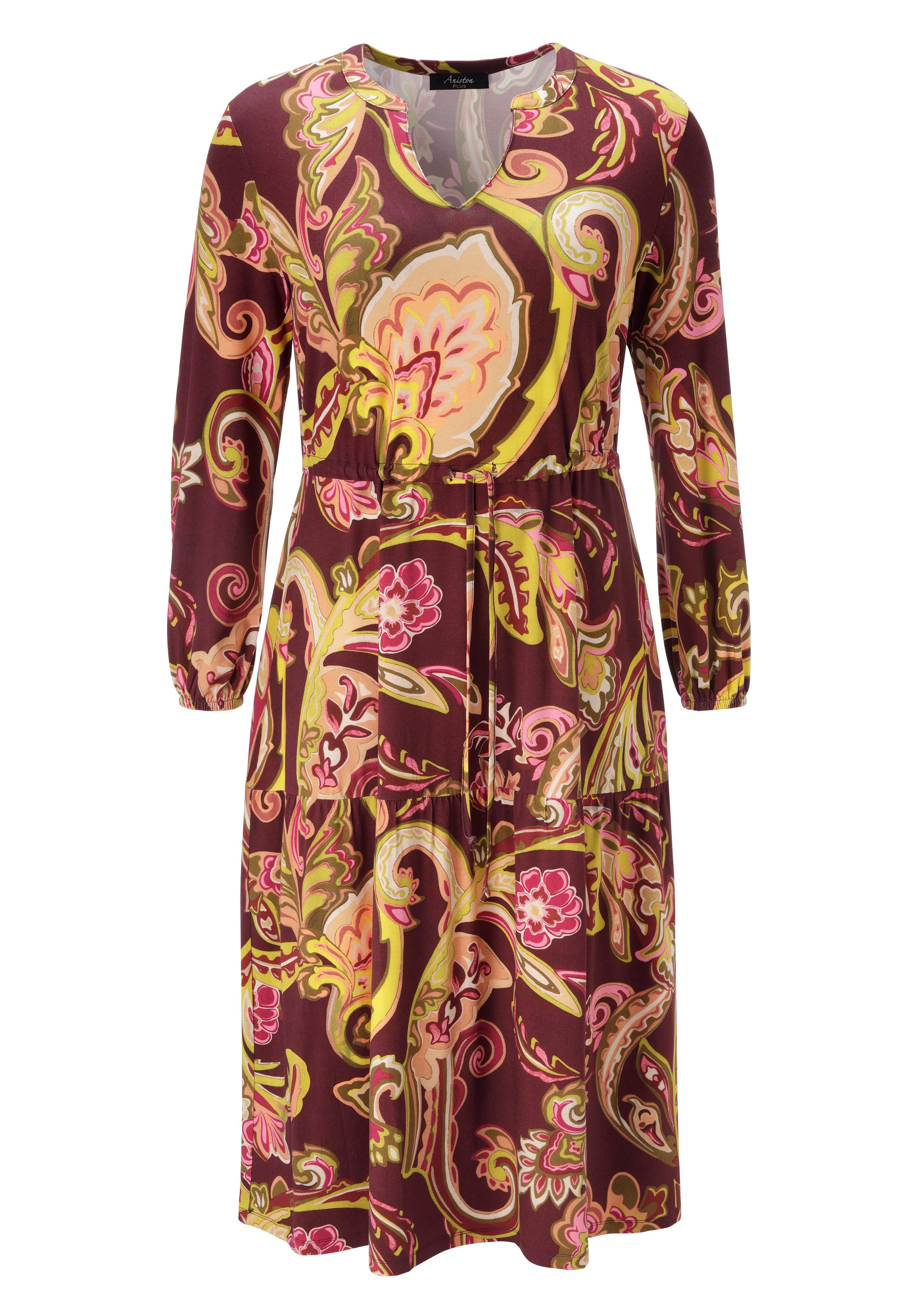 Aniston PLUS Jerseykleid mit Paisley-Druck in satten Farben - NEUE KOLLEKTION – Bild 4 von 5