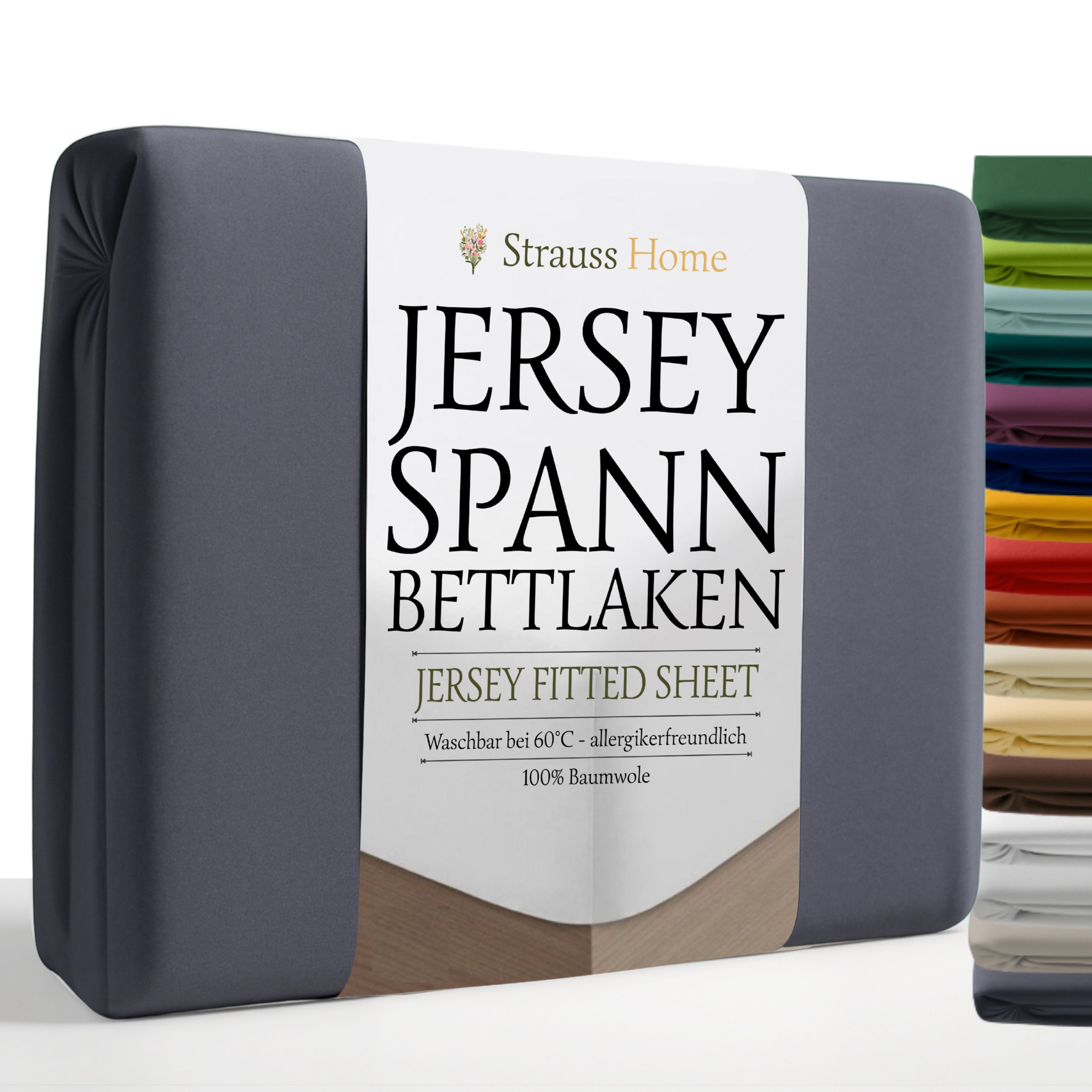 Strauss Home Spannbettlaken Premium, Gummizug: Rundumgummi, 150gr/m2 Premiu günstig online kaufen