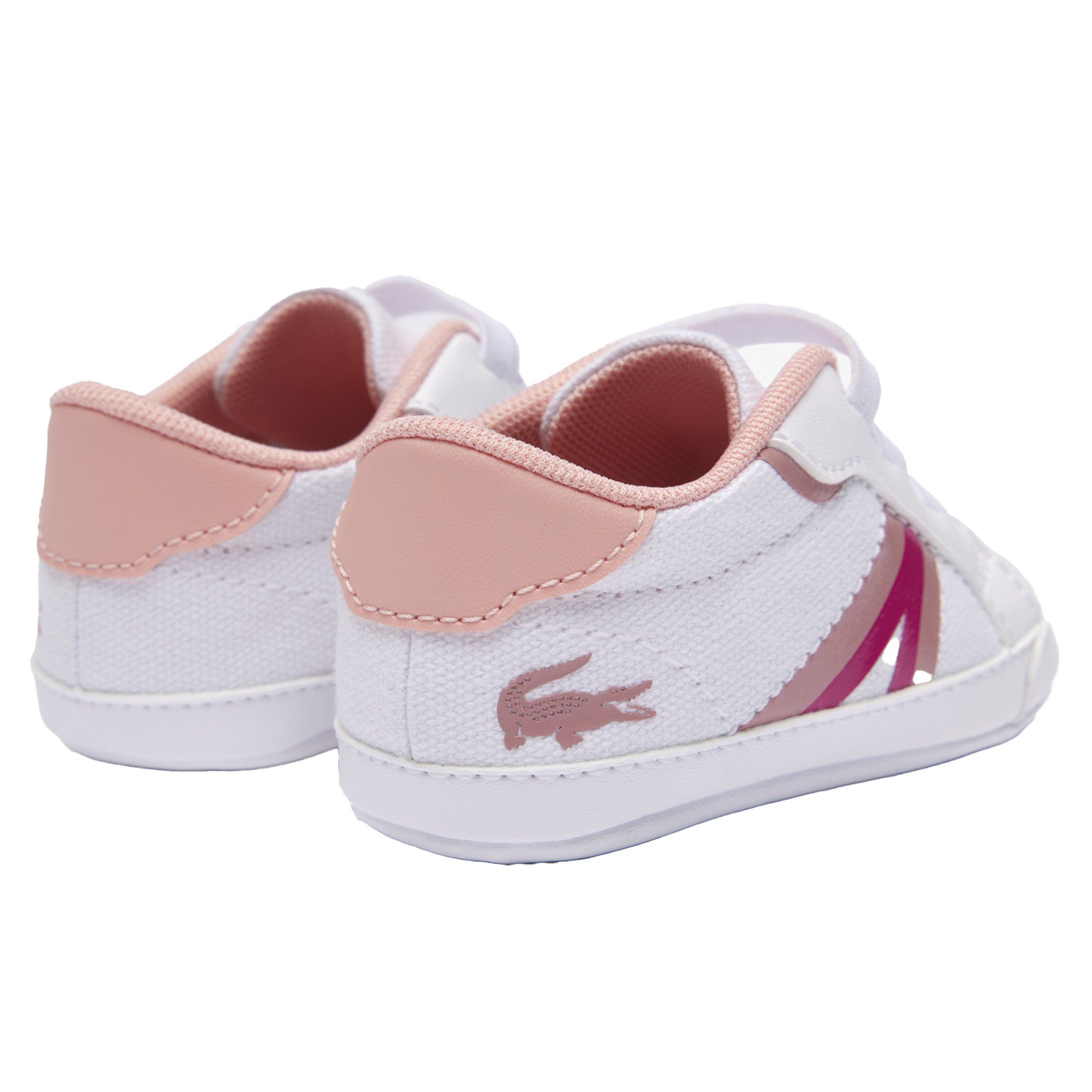 Lacoste Sneaker, L004 - Krabbelschuhe, Krabbelschuh Weiß/Pink Schuhe Cub, Baby