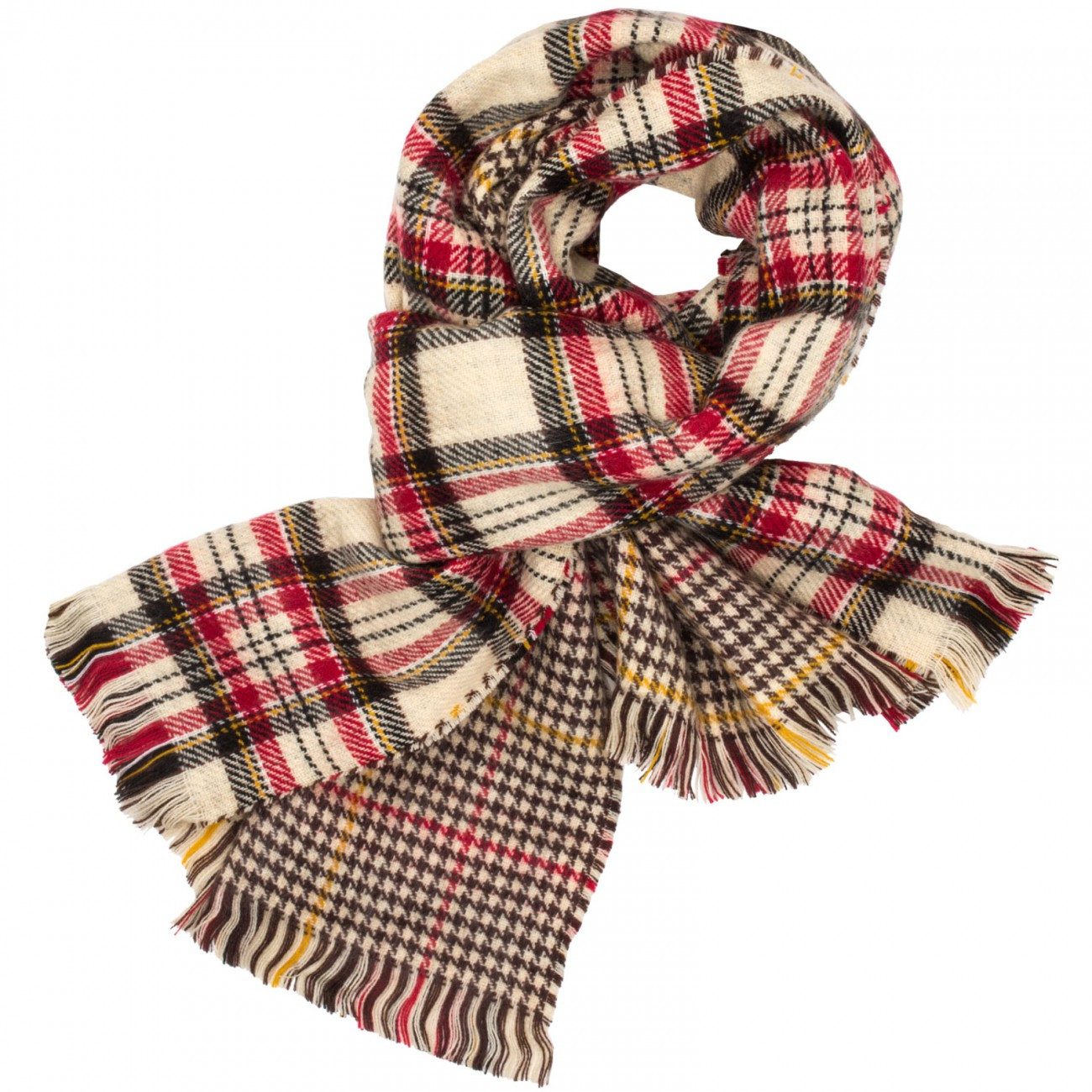 Modeschal SC411 Unisex Schal kariert Wendeschal Deckenschal