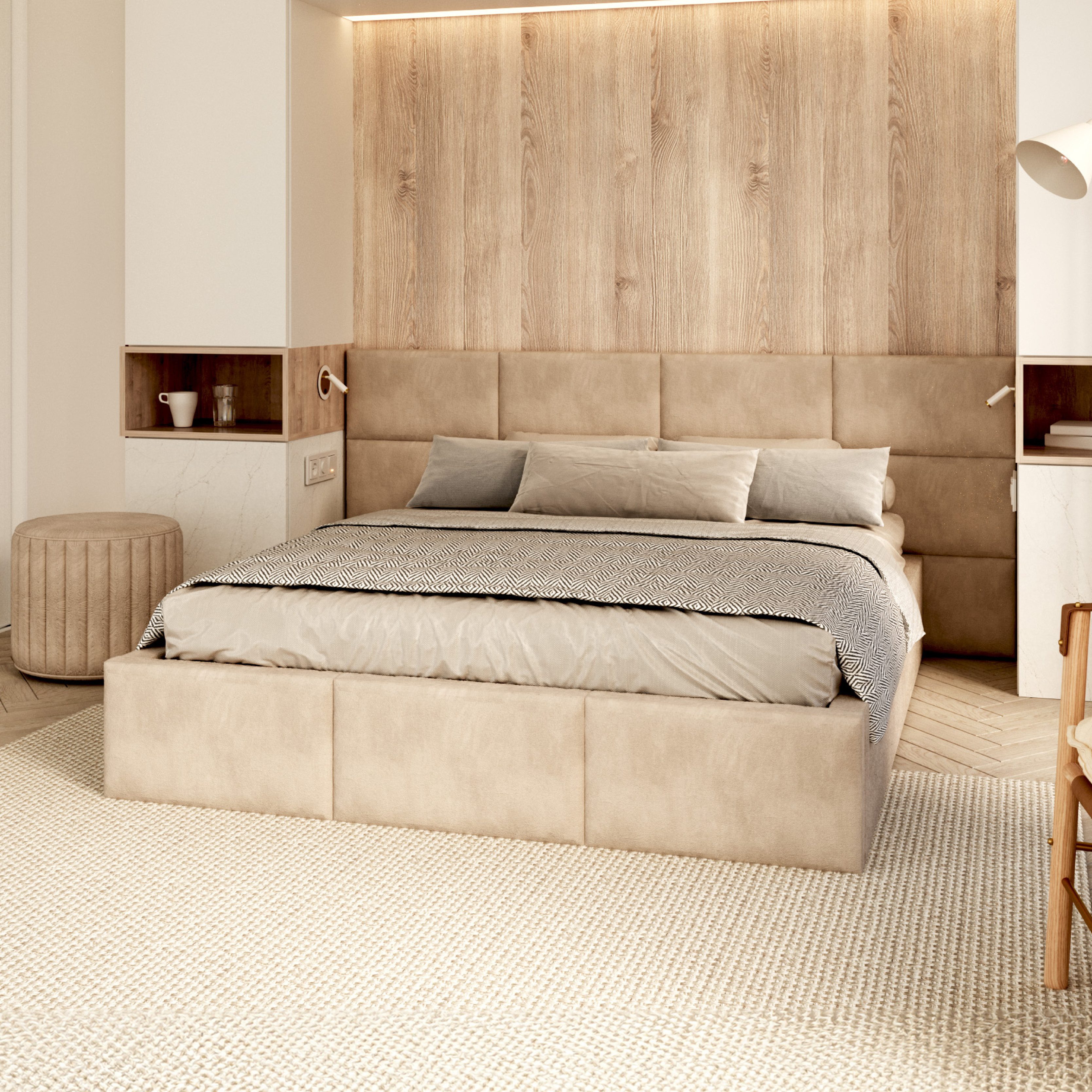 FDM Polsterbett DORIS Bettgestell 90x200, 120x200, 140x200, 160x200, 180x20 günstig online kaufen