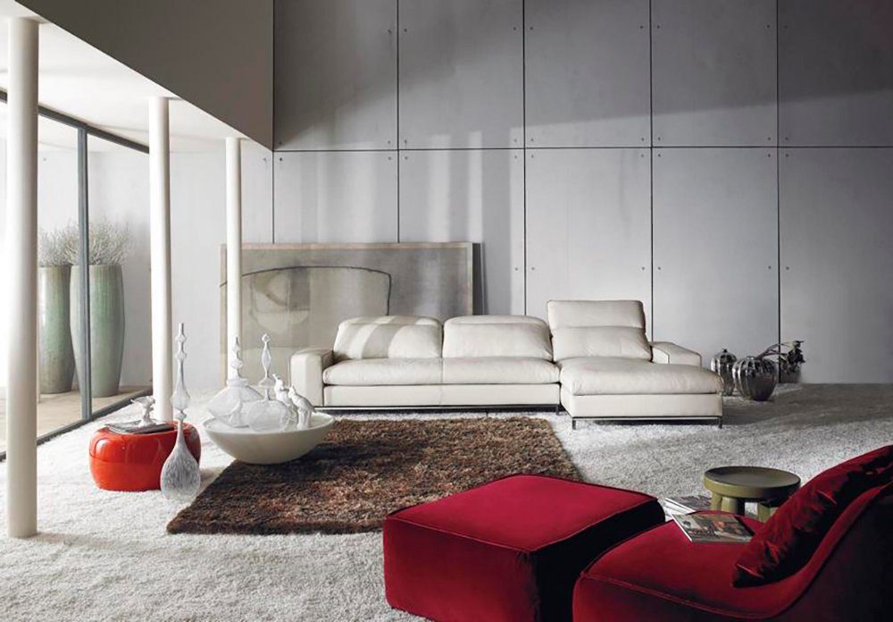 JVmoebel Ecksofa Design Ecksofa L Polster Couch Sofas Luxus Wohnzimmer Leder form Sofa
