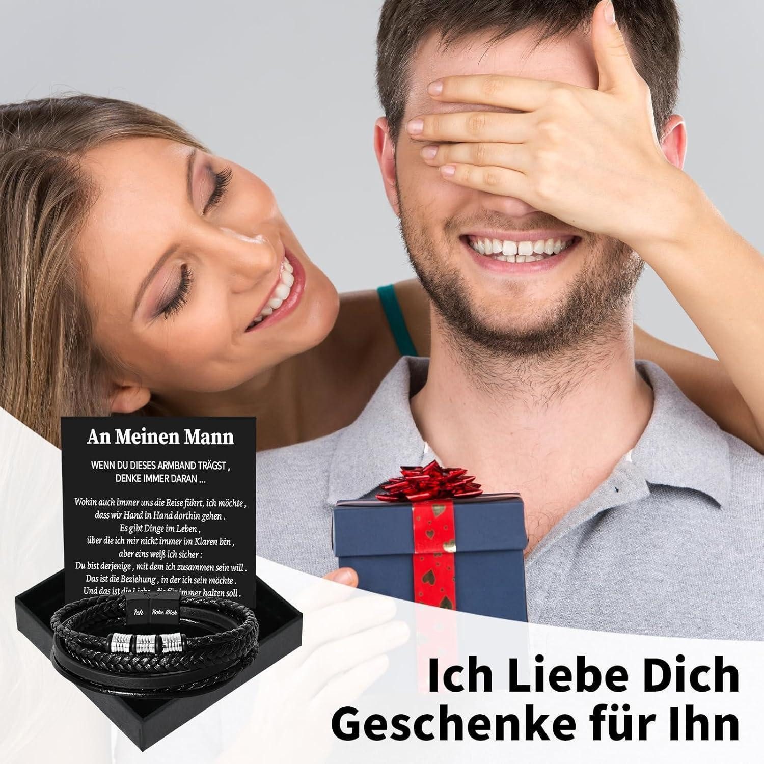 LuxusKollektion Badaccessoire-Set Armband Lederarmband Papa Geschenk Sohn V günstig online kaufen