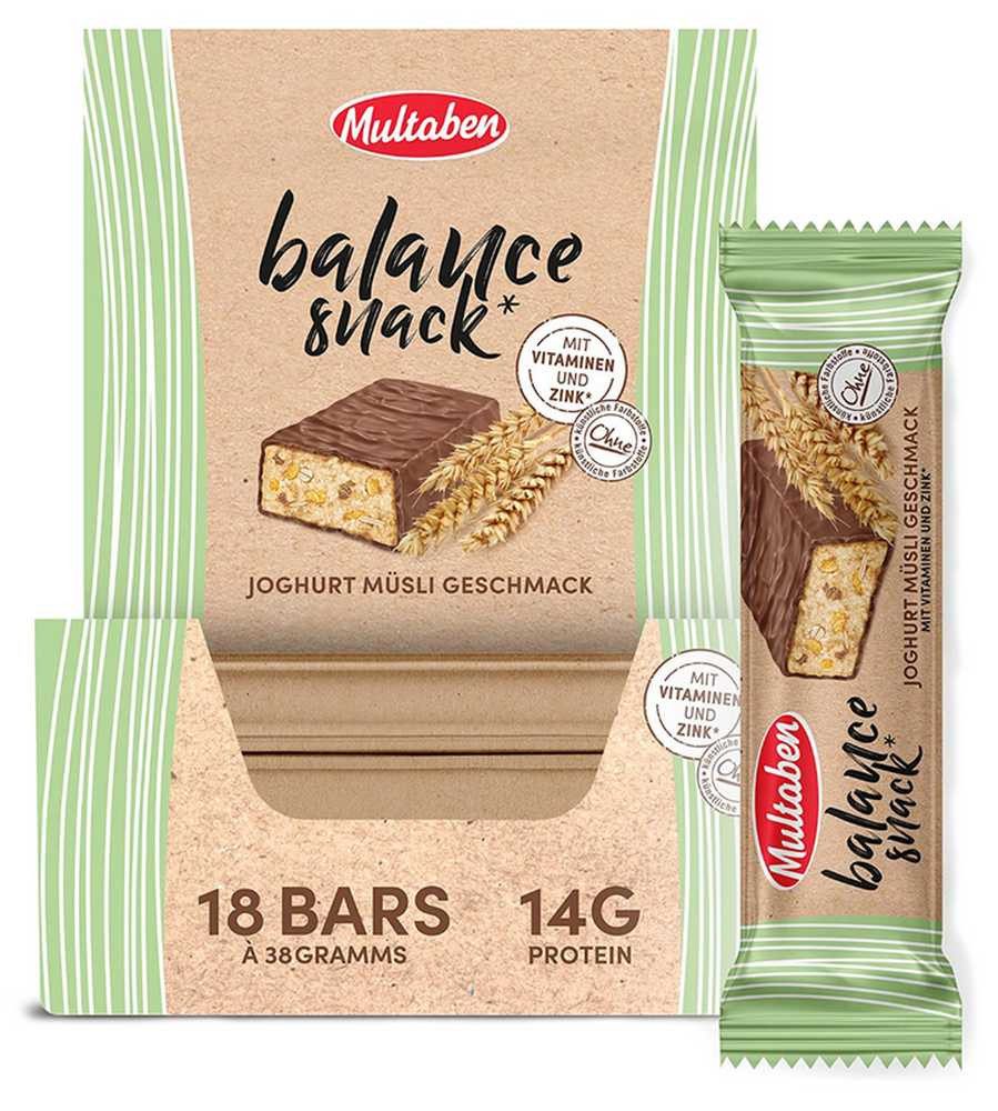 Multaben Multaben Balance Snack – 18 Riegel à 38 g Riegel