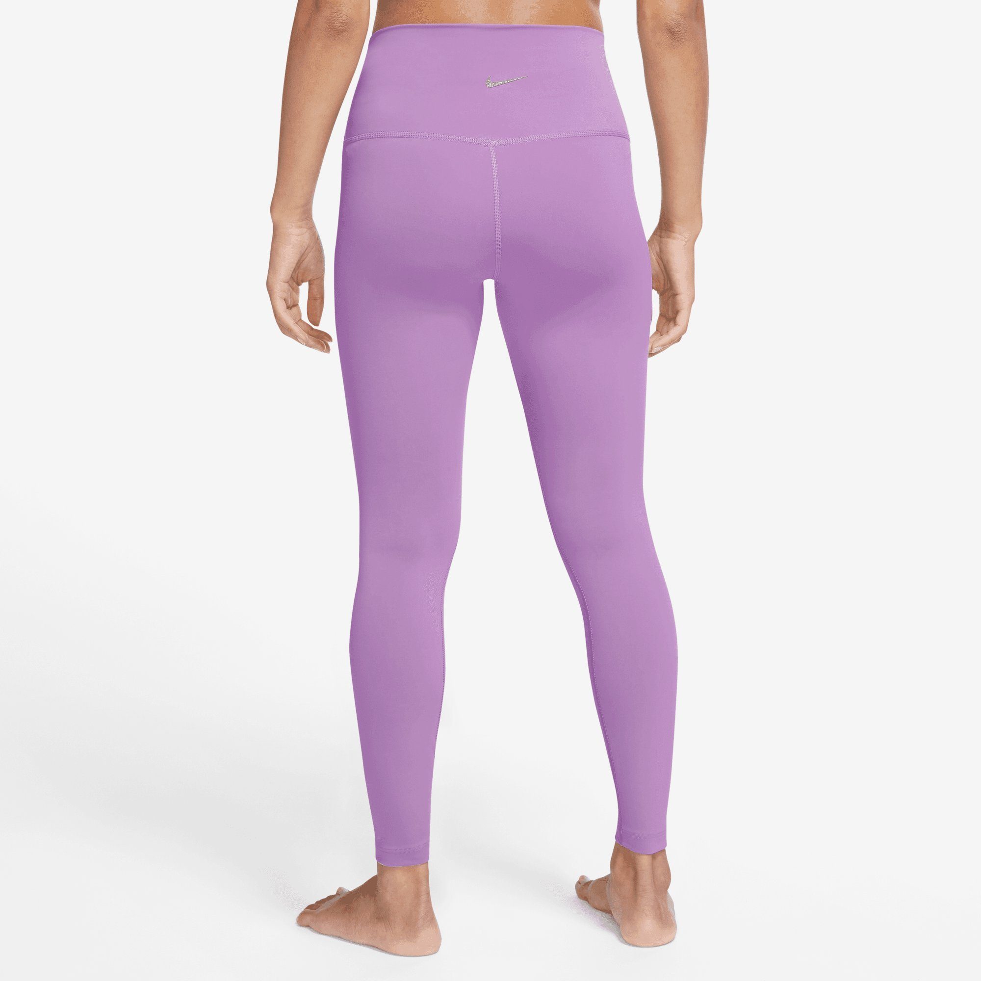 GREY Leggings Nike FUCHSIA/PARTICLE / Yoga Women's Trainingstights Dri-FIT High-Waisted RUSH