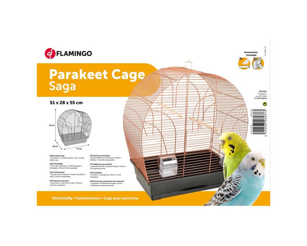 Thumbnail - Flamingo Vogelkäfig Sittichkäfig Saga kupfer