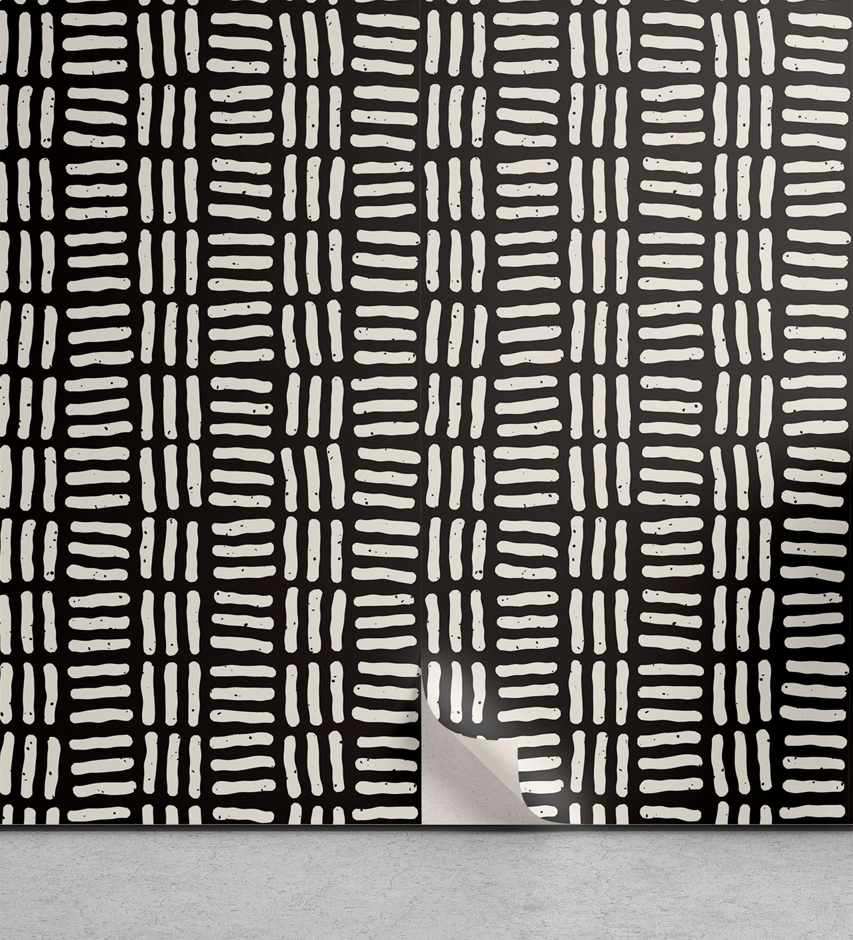 Abakuhaus Vinyltapete selbstklebendes Wohnzimmer Küchenakzent, Abstrakt Moderne Kunst-Art-Streifen