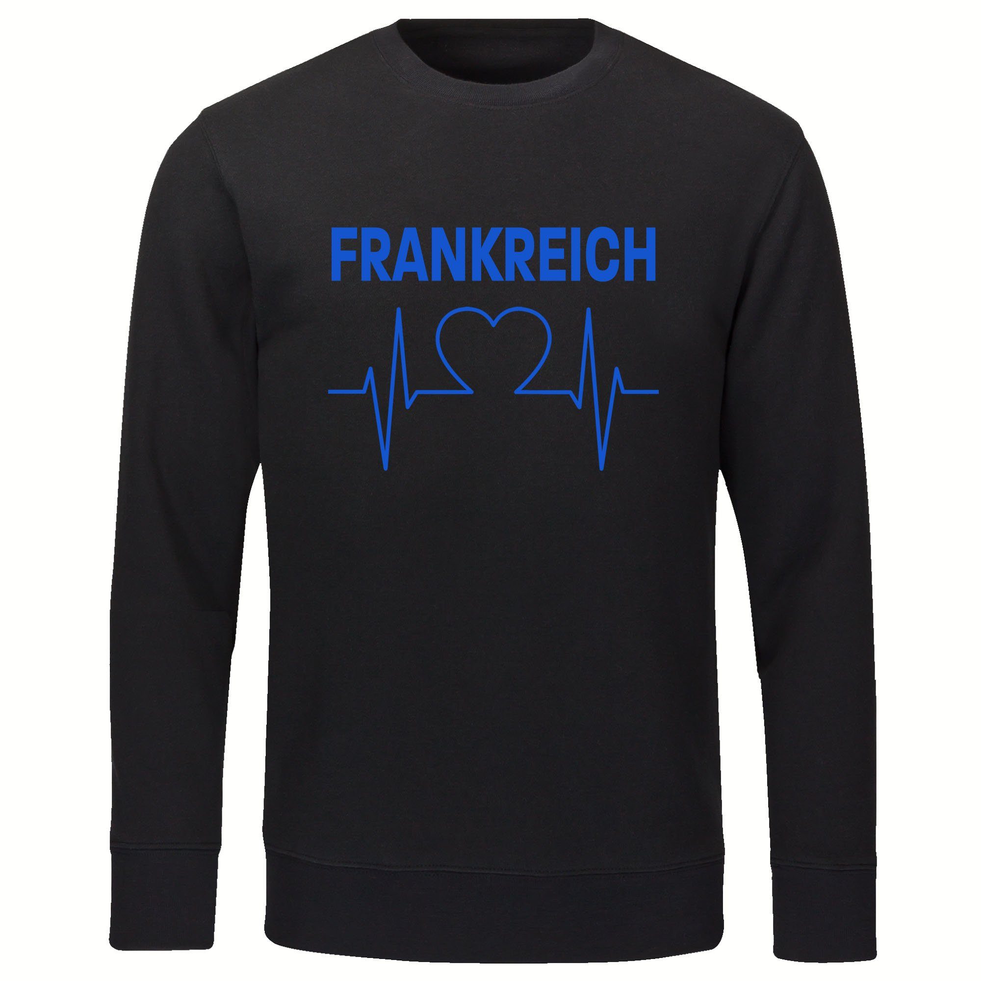 multifanshop Sweatshirt Frankreich - Herzschlag - Pullover