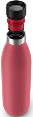 Emsa Isolierflasche Bludrop, Quick-Press Verschluss, 360° Trinkgenuss, 12 h warm, 24 h kühl, 0,7 L