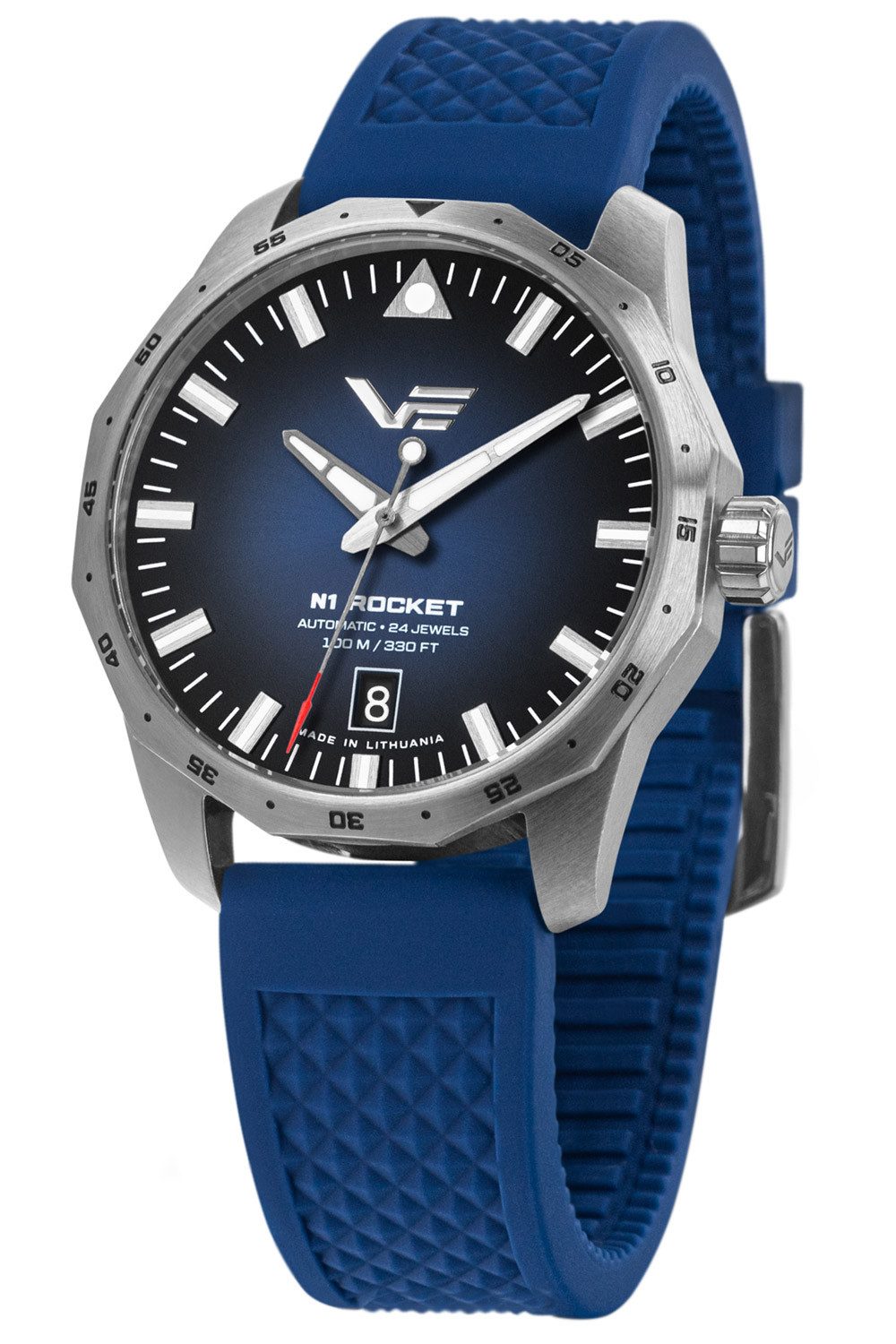 Vostok Europe Automatikuhr Armbanduhr Automatik Rocket N1 Blau 39 mm