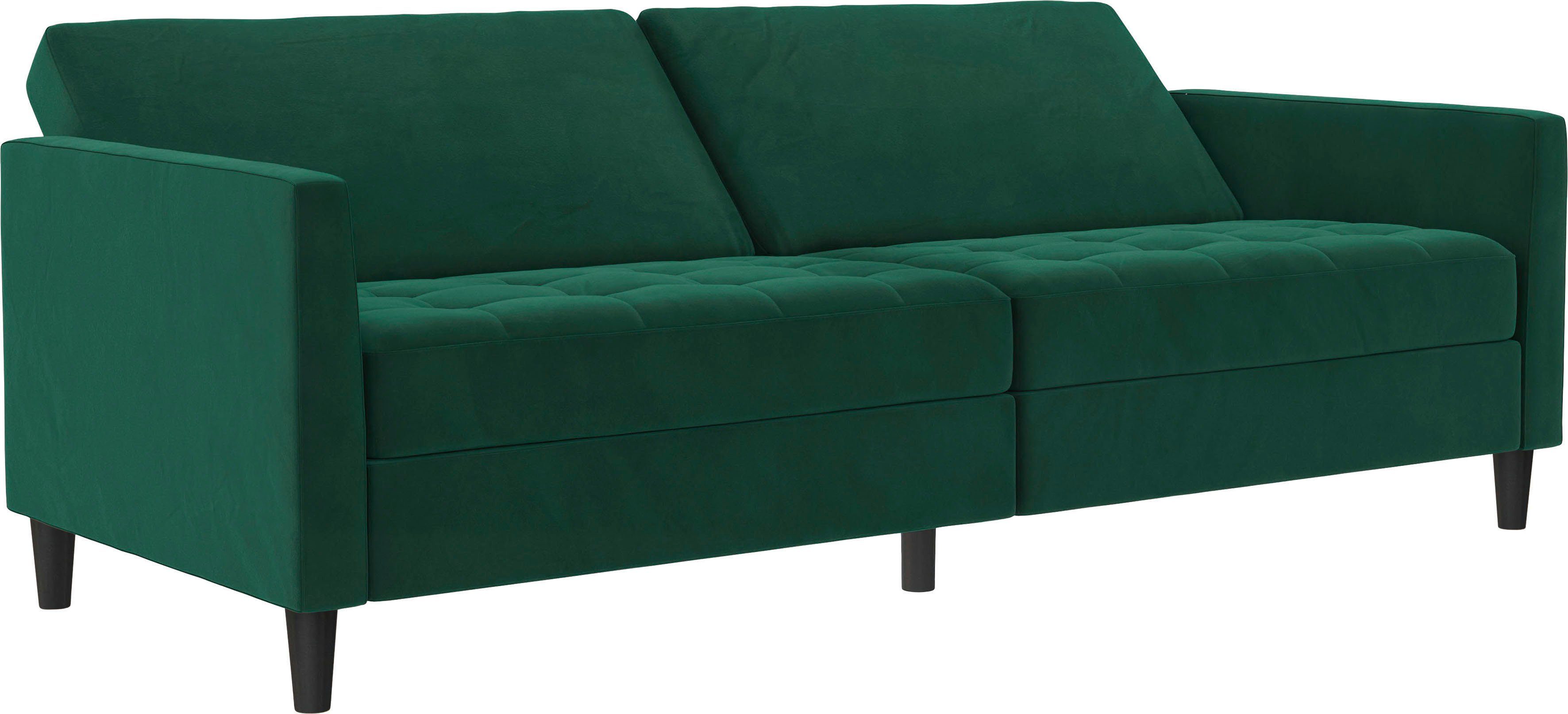 Dorel Home 3-Sitzer Presley, Sofa mit Bett-Funktion und verstellbarer Rückenlehne