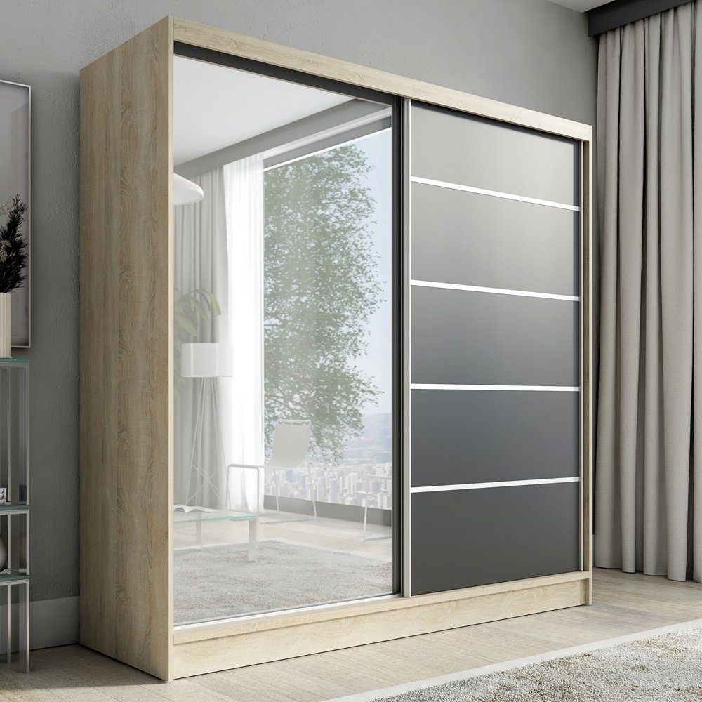 A&J MöbelLand GmbH Schwebetürenschrank NERO 200 günstig online kaufen