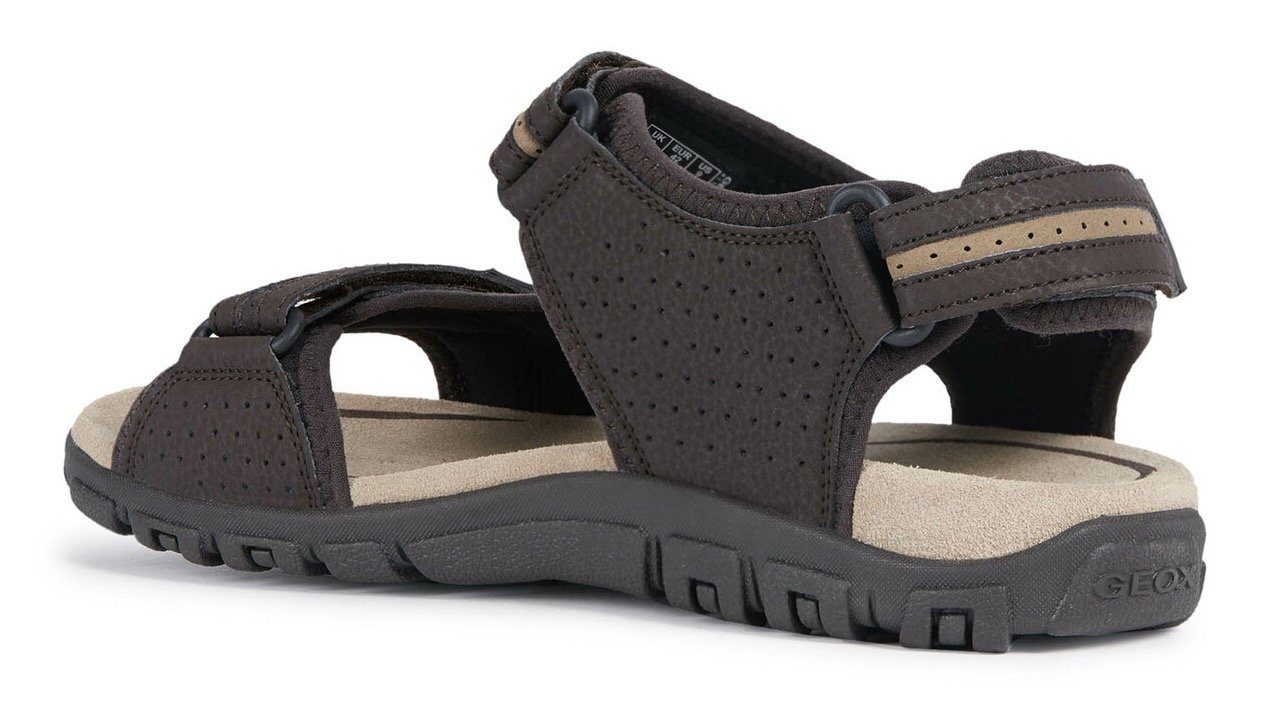 Geox UOMO SANDAL STRADA Sandale, Sommerschuh, Klettschuh, Outdoorsandale, im Trekking-Look