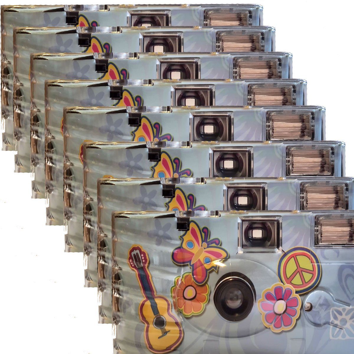 TopShot 8 x Einwegkamera Sonderposten Flower Power Einwegkamera