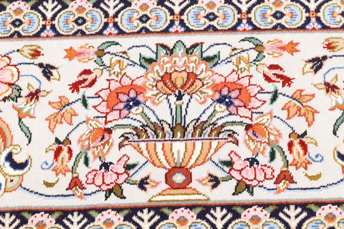 Orientteppich Isfahan Seidenkette 140x219 Handgeknüpfter rechteckig, Orientteppich, 8 Höhe: Trading, mm Nain