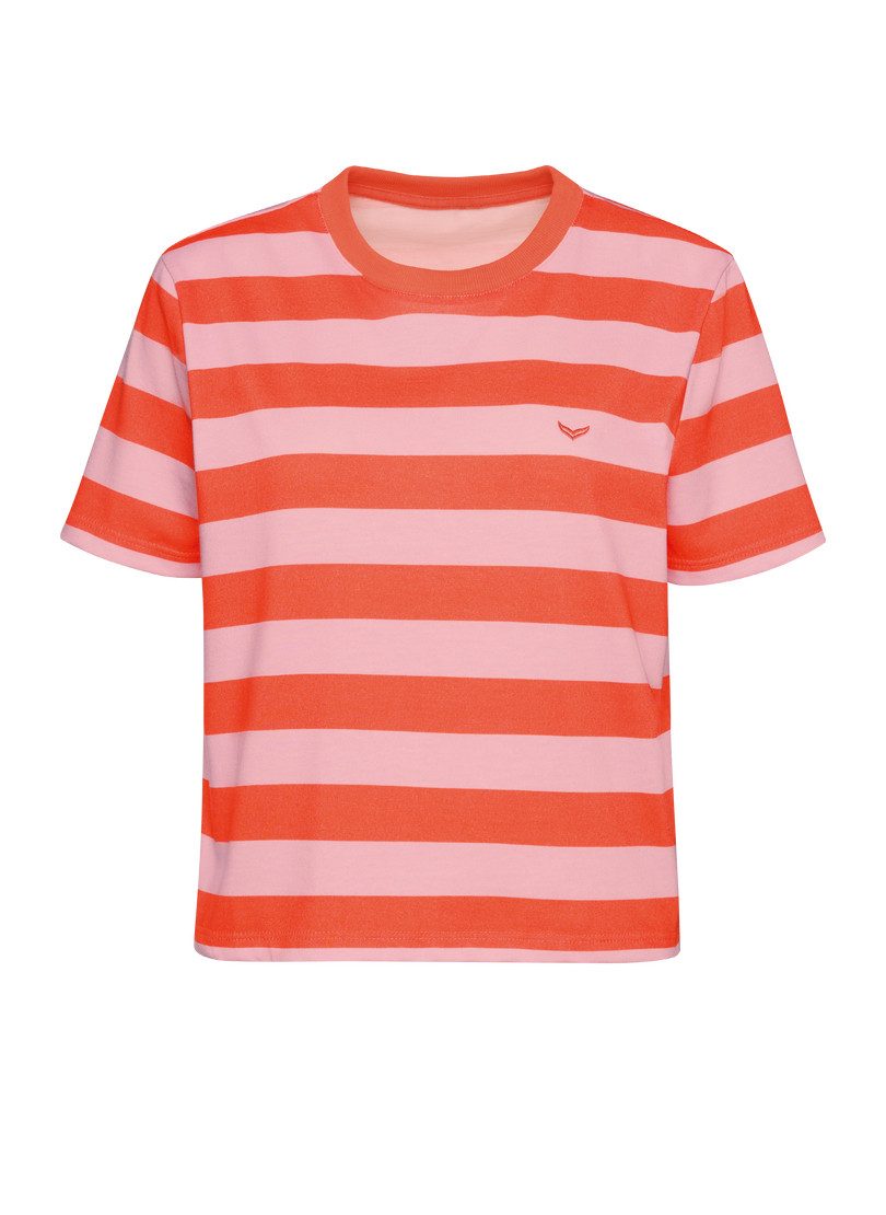 Trigema T-Shirt TRIGEMA Heavy Oversized Shirt mit Ringelmuster (1-tlg) günstig online kaufen