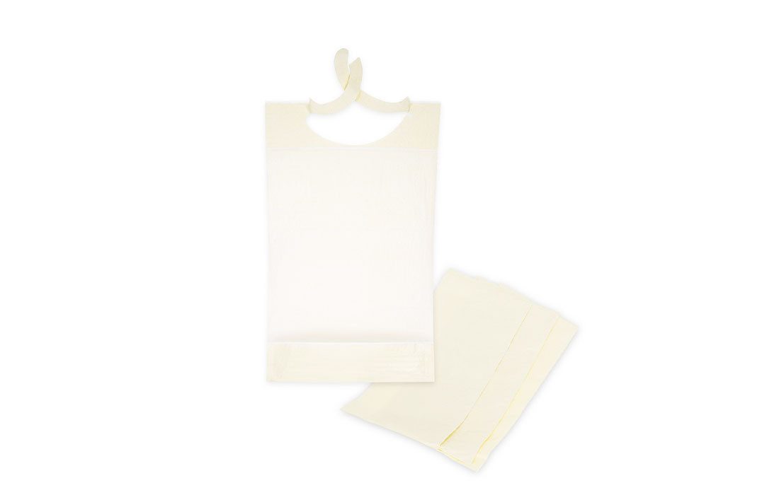 Papierserviette Schutzserviette aus einer Lage 100% Zellstoff und PE-Folie