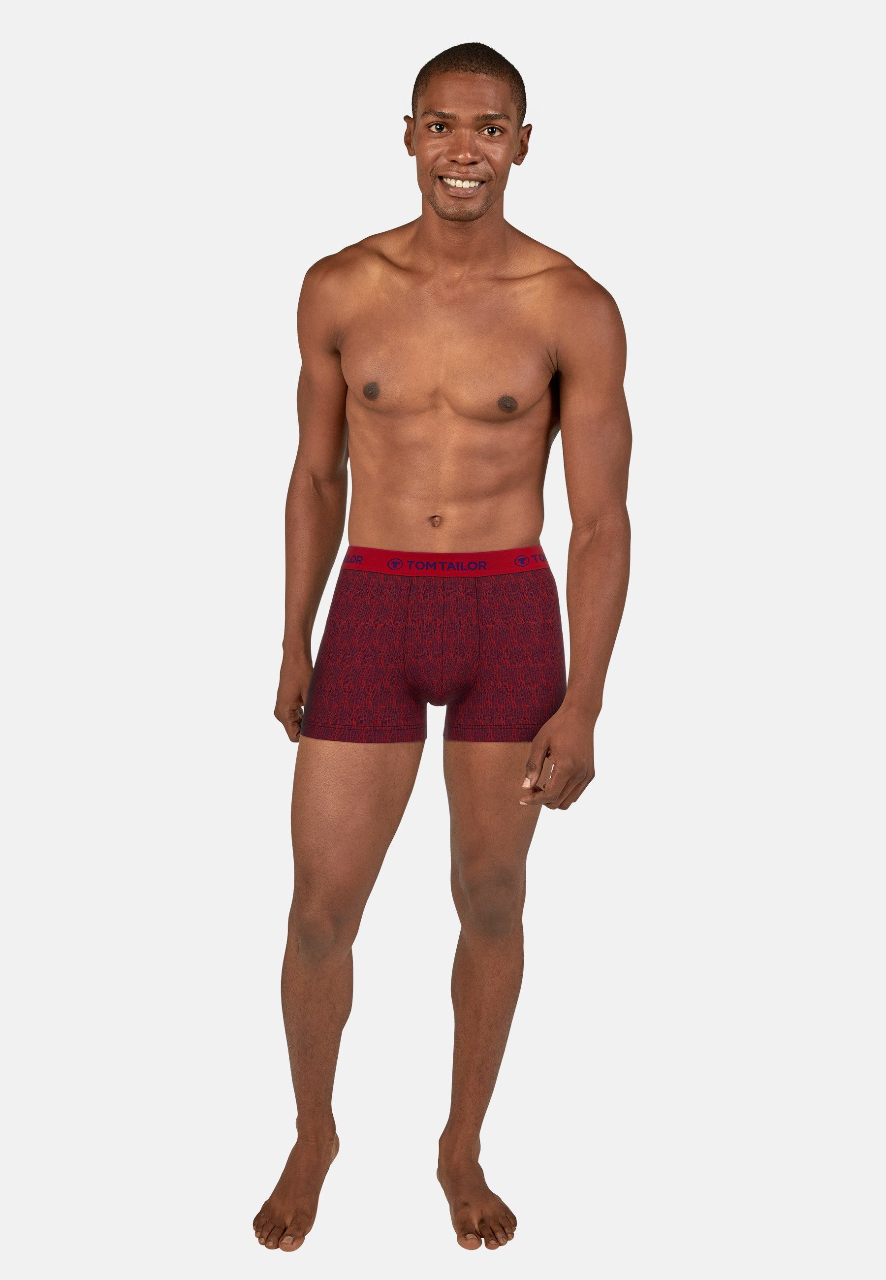 TOM TAILOR Boxershorts Buffer (3er Pack) weich, bequem, eng, elastisch, Logobund, Baumwollmix