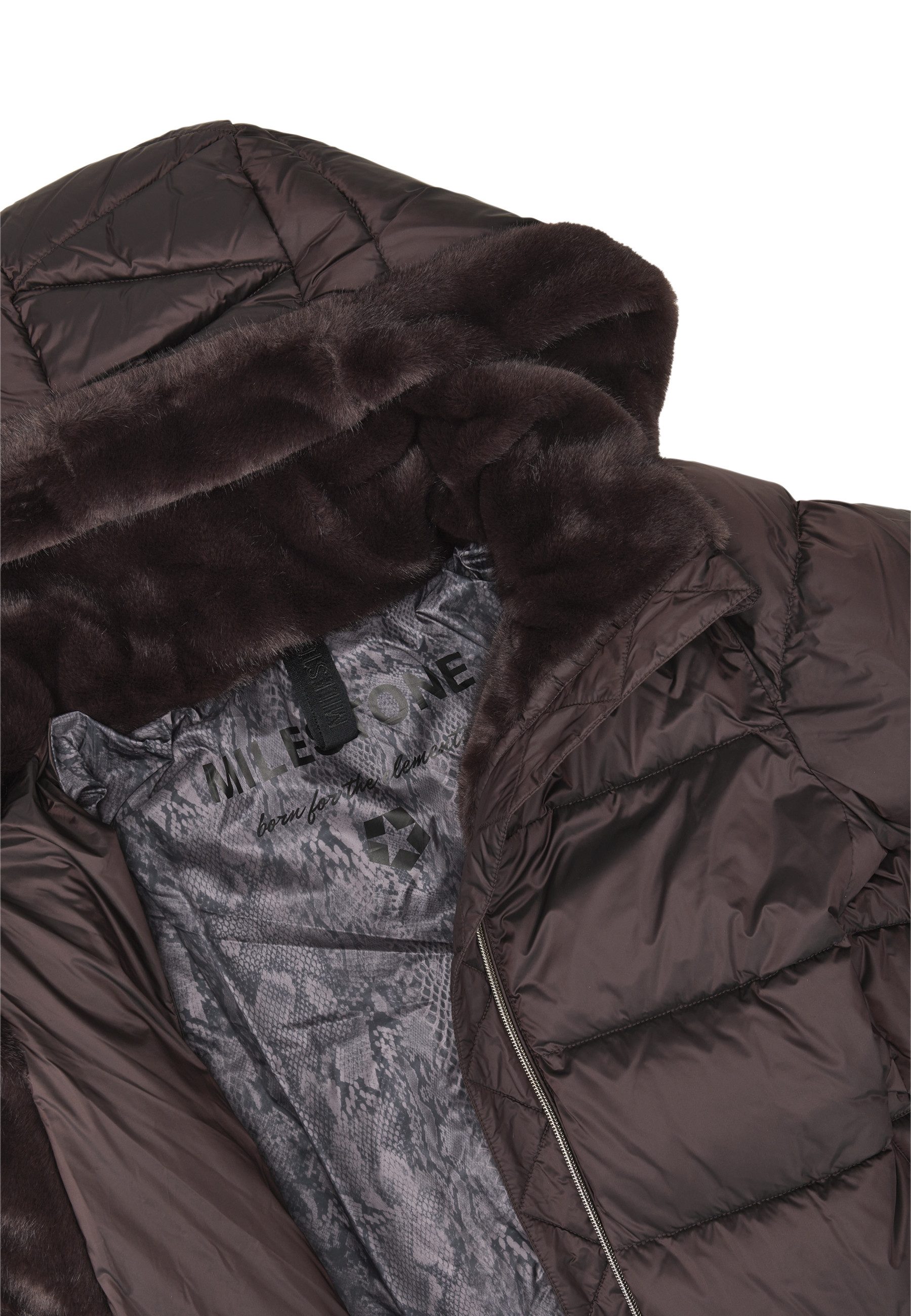 MILESTONE Steppmantel MSLouise Damen Steppjacke Lang Mantel gesteppt normale Passform