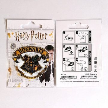 Catch the Patch Aufnäher Bügelbild, Aufbügler, Applikationen, Patches, Flicken, zum aufbügeln, Polyester, Harry Potter Hogwarts Wappen   - Größe: 5,7 x 6 cm