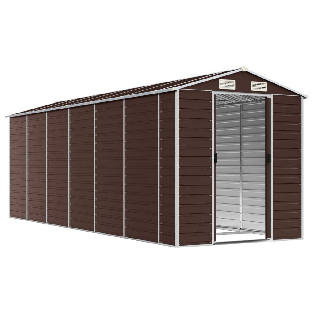 Thumbnail - vidaXL Gartenhaus Gerätehaus Braun 191x555x198 cm Verzinkter Stahl
