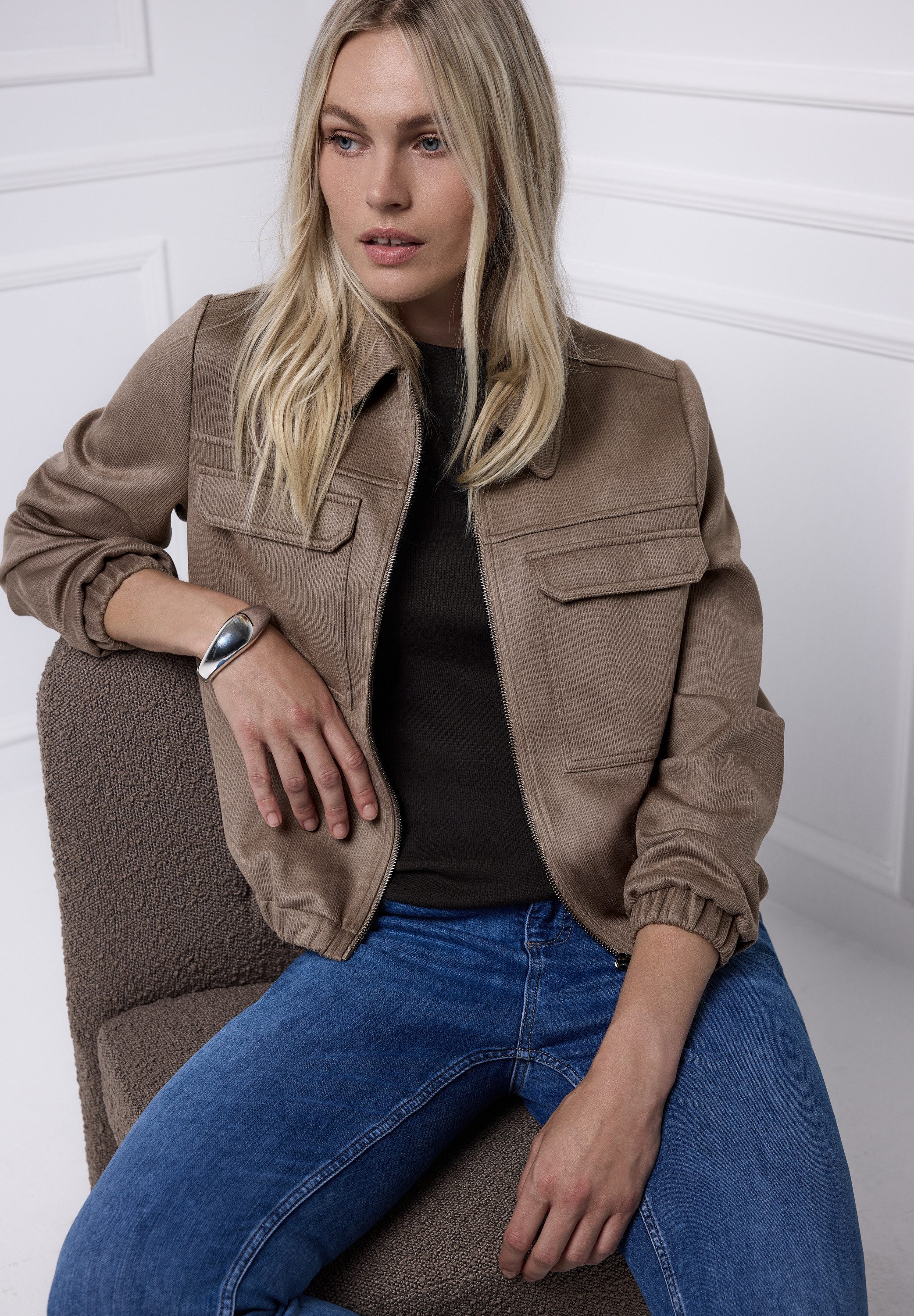 STREET ONE Blouson mit Hemdkragen und Reißverschluss