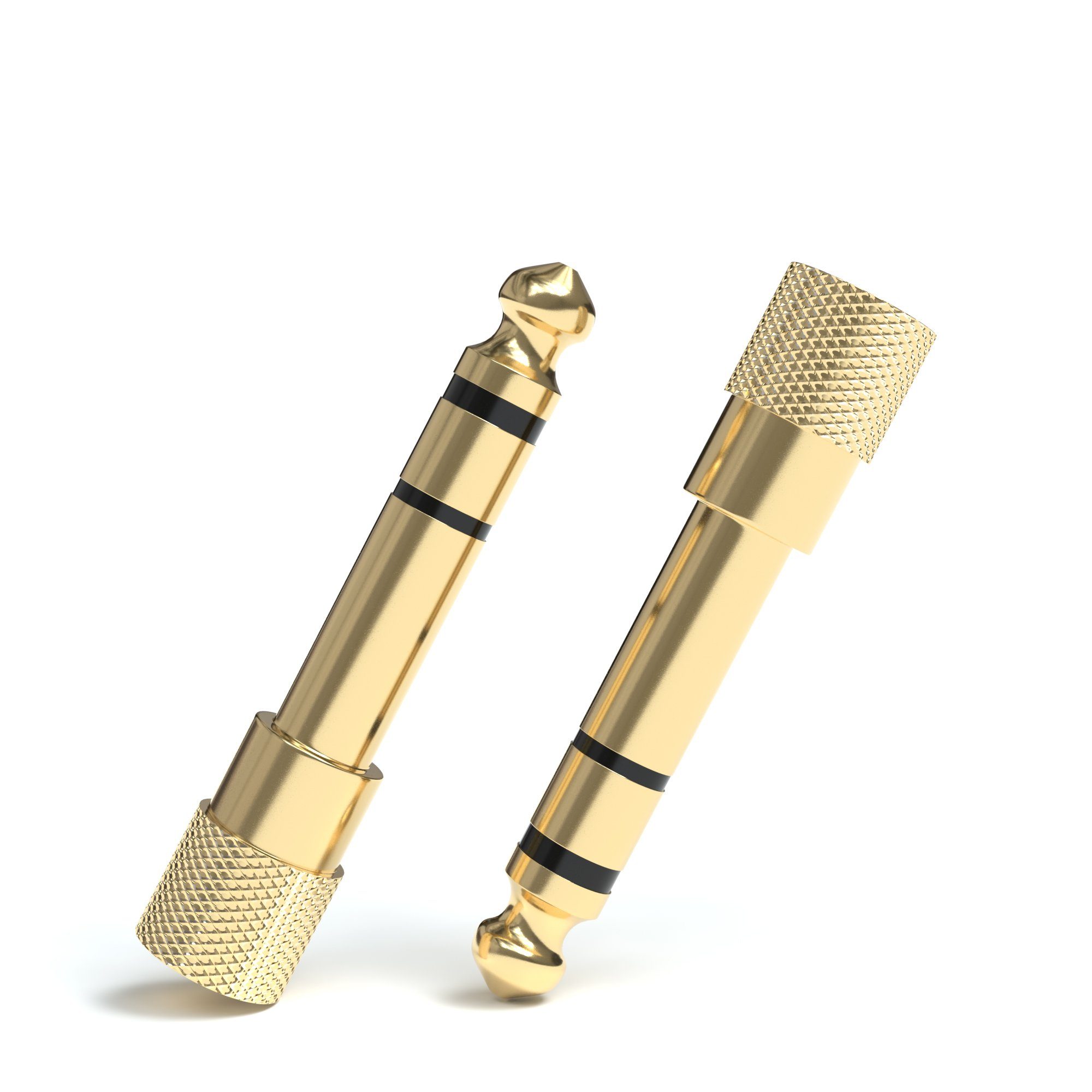 JAMEGA Klinke Adapter 3.5mm auf 6.35mm verGoldete Stecker Aux Stereo Audio Audio-Adapter – Bild 4 von 5