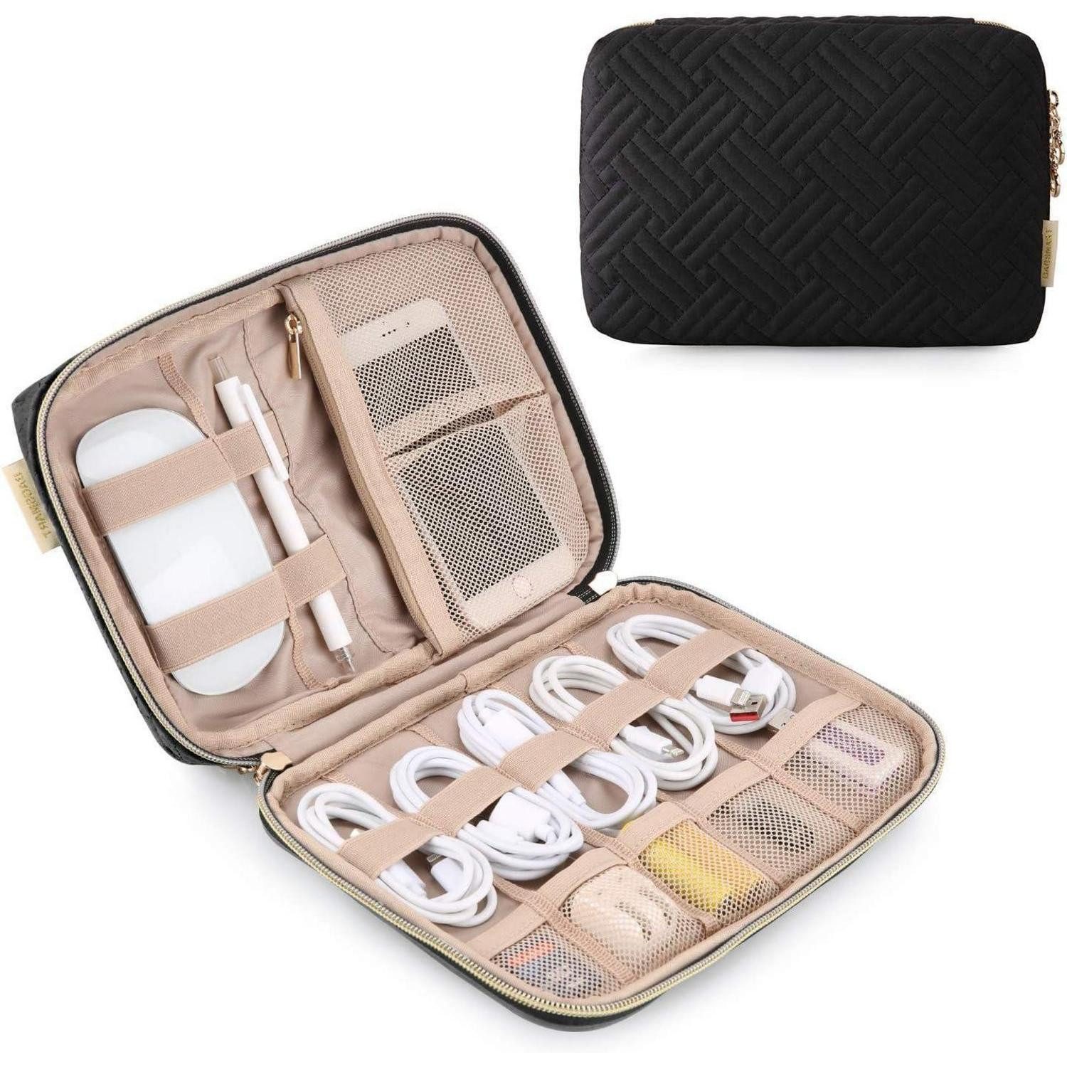 Taschenorganizer Electronic Travel Organiser Bag for Mobile Phone Charger, Power