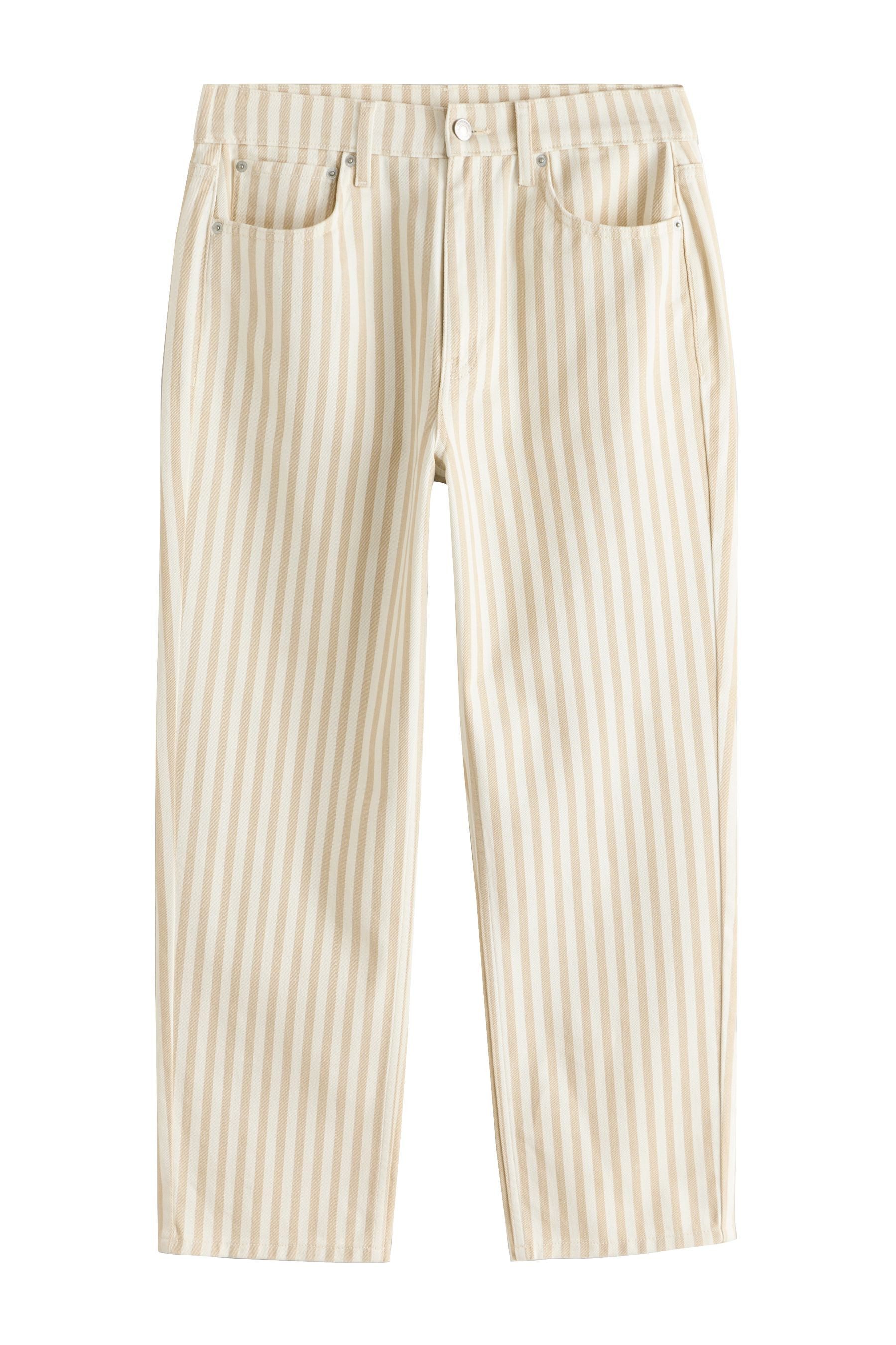 Straight-Jeans Authentische City Hochbund-Jeans mit geradem Bein