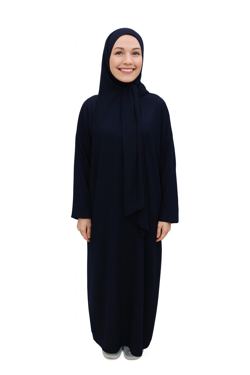 Aymasal Maxikleid Einteilige Abaya mit integriertem Hijab Gebetskleid islamicwear Gebet
