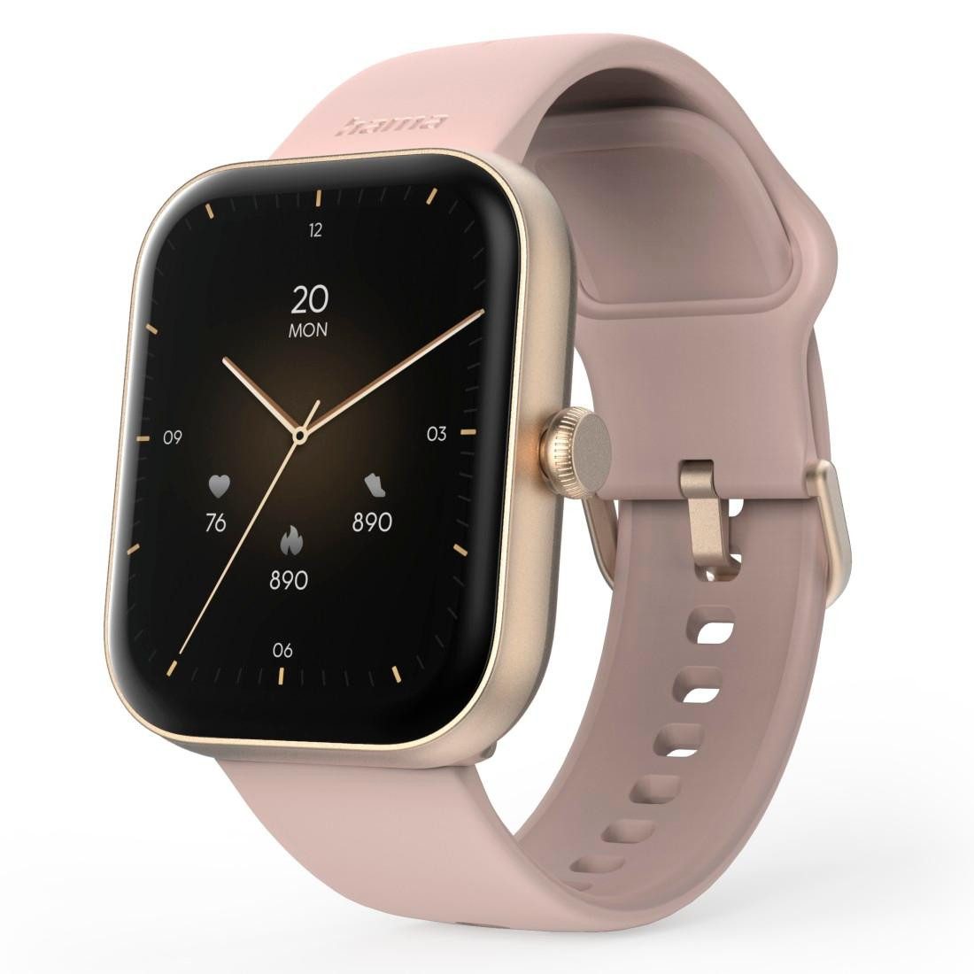 Hama Smartwatch 1,65“ (Telefonfunktion, WhatsApp, E-Mail etc., wasserdicht) Smartwatch (1,65 Zoll)