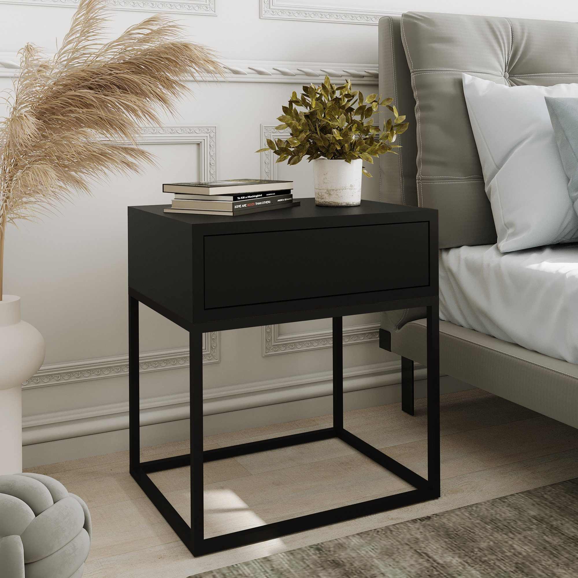 Beautysofa Nachttisch Kay (1 Schublade, 45 günstig online kaufen