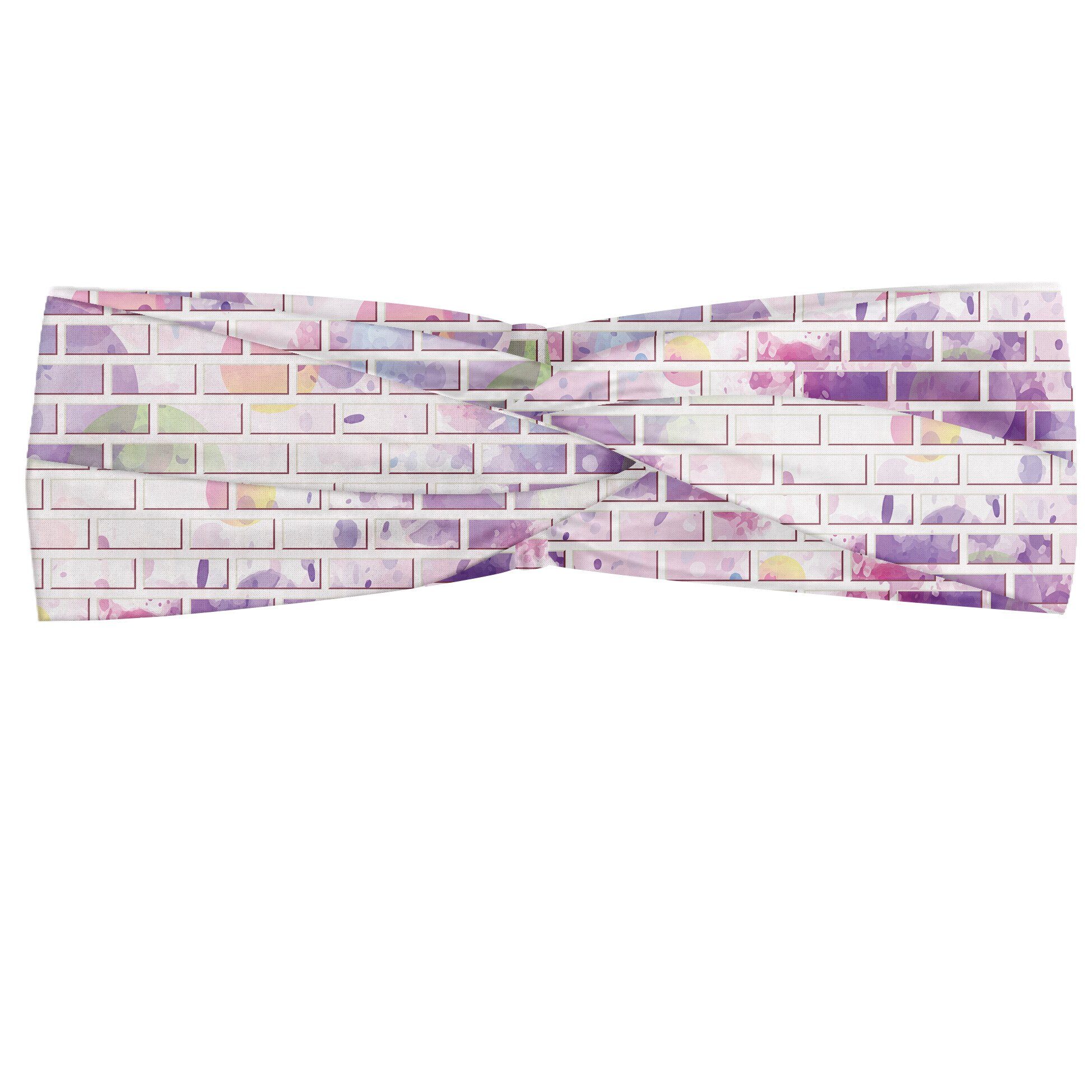 [Versandgebühr 0 Yen] Abakuhaus Stirnband Elastisch und Angenehme accessories alltags Vector Graffiti Brick Violett