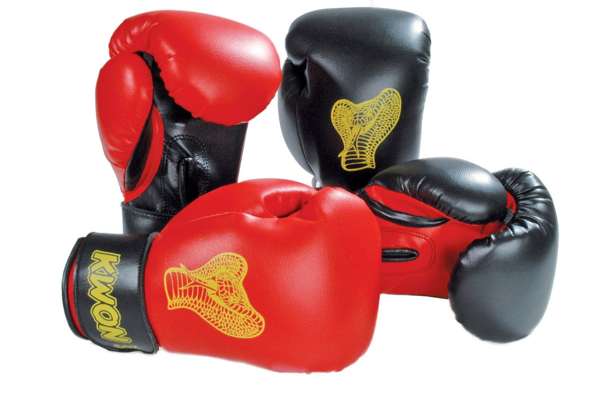 KWON Boxhandschuhe Cobra Kinder Junior Box-Handschuhe 6 Unzen Kids klein Boxen Kickboxen (Paar), 6 Unzen, Einsteiger, Boxen und Schlagtraining am Sandsack/Pratze