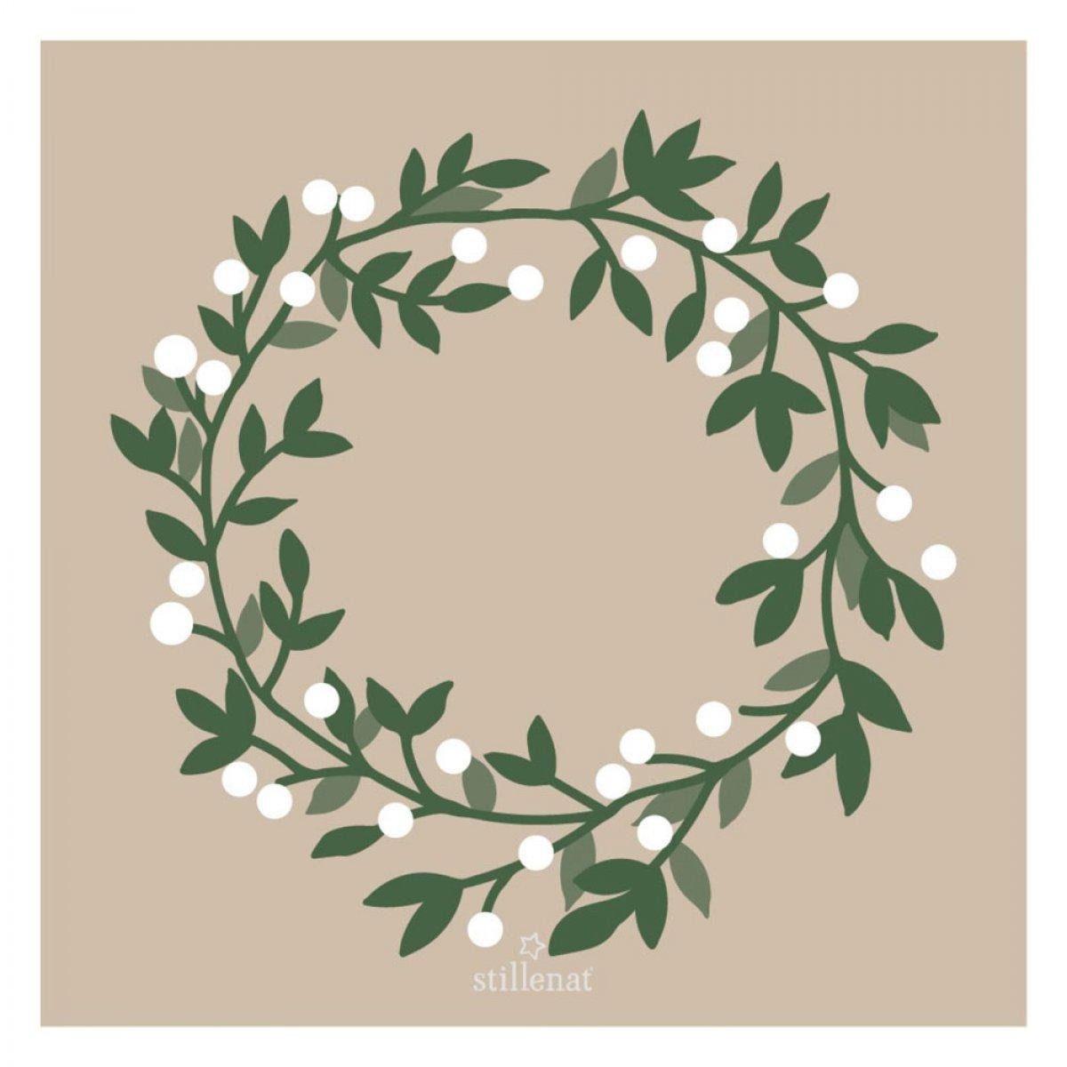 Ib Laursen Geschirr Ib Laursen Servietten Schneebeeren Kranz (20-teilig) günstig online kaufen