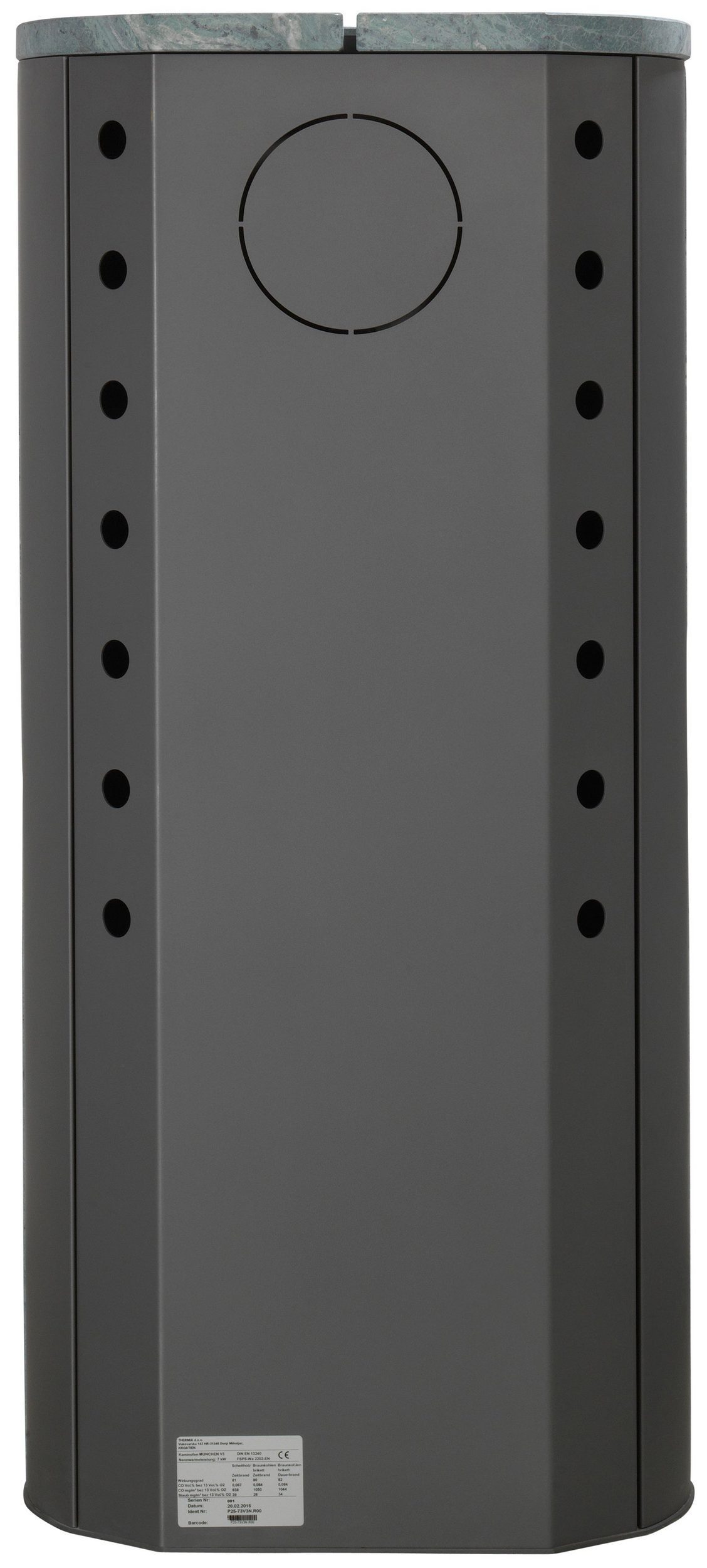 Thermia Kaminofen München V3 Gussgrau / Speckstein, 7 kW, Dauerbrand günstig online kaufen