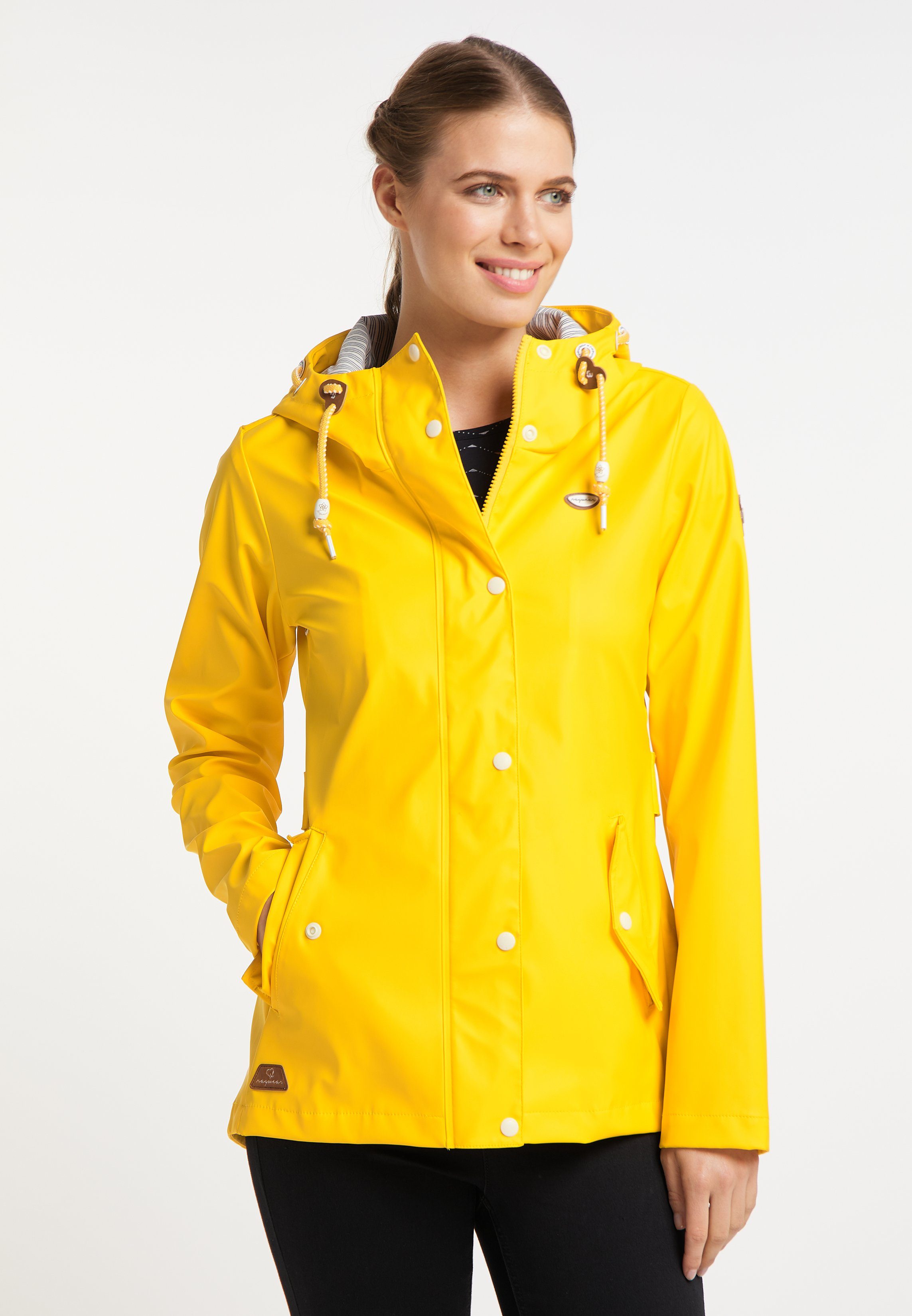 Ragwear Allwetterjacke MARGE YELLOW Nachhaltige Mode Vegane &