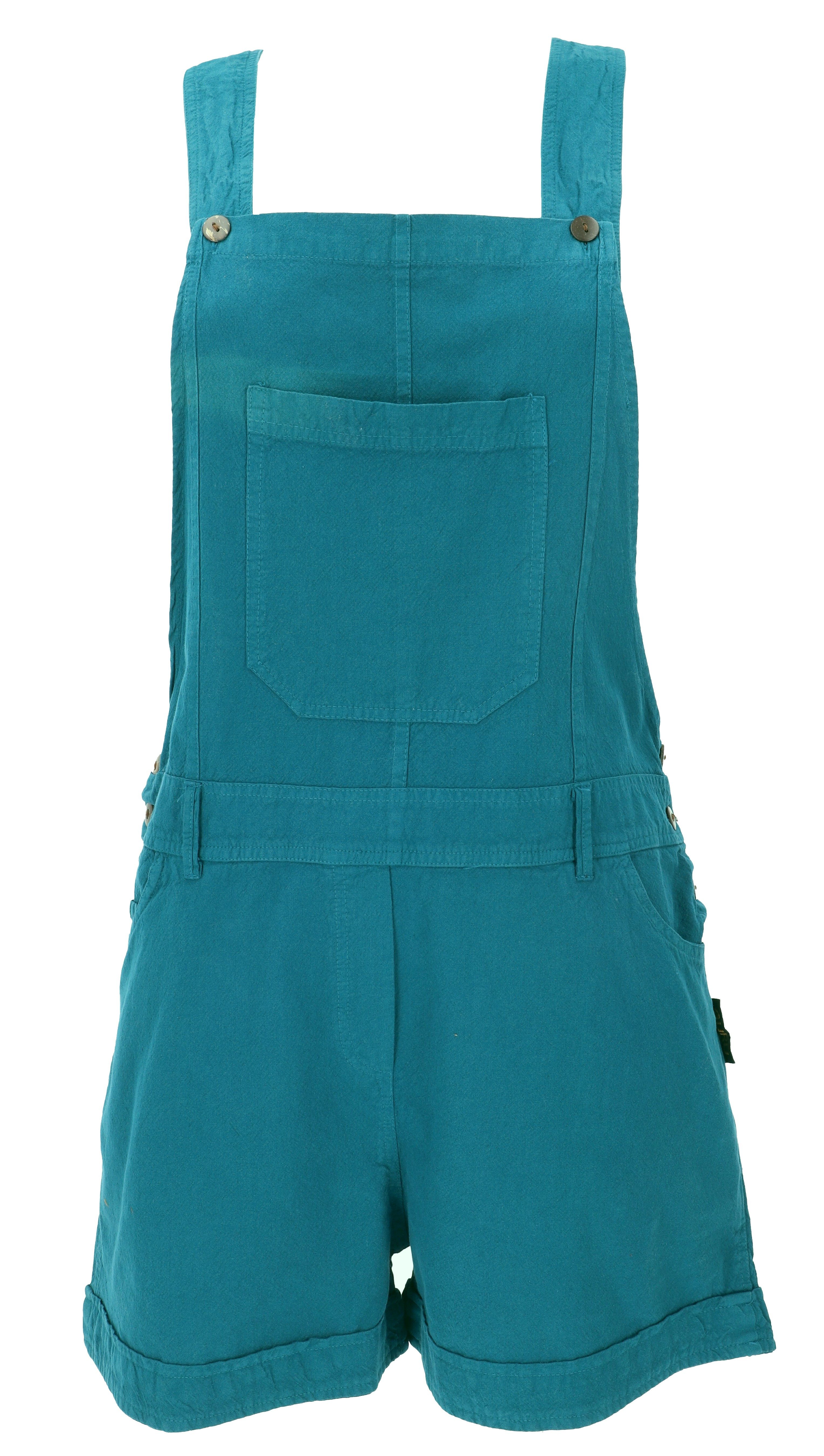 Guru-Shop Hose & Shorts Goa Shorts, kurze Latzhose, Boho Latzhose -.. alternative Bekleidung