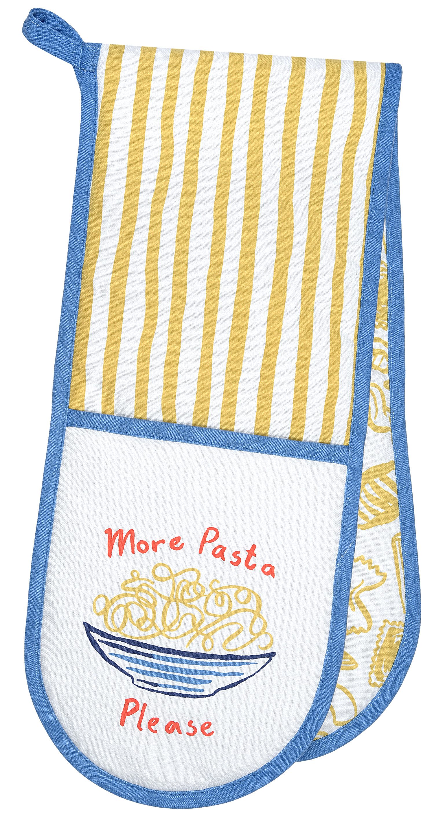 Ulster Weavers Topfhandschuhe Pasta Lovers Club, (1-tlg., 1-teilig), doppelter Ofenhandschuh, wattiert, Größe:ca.18x88 cm