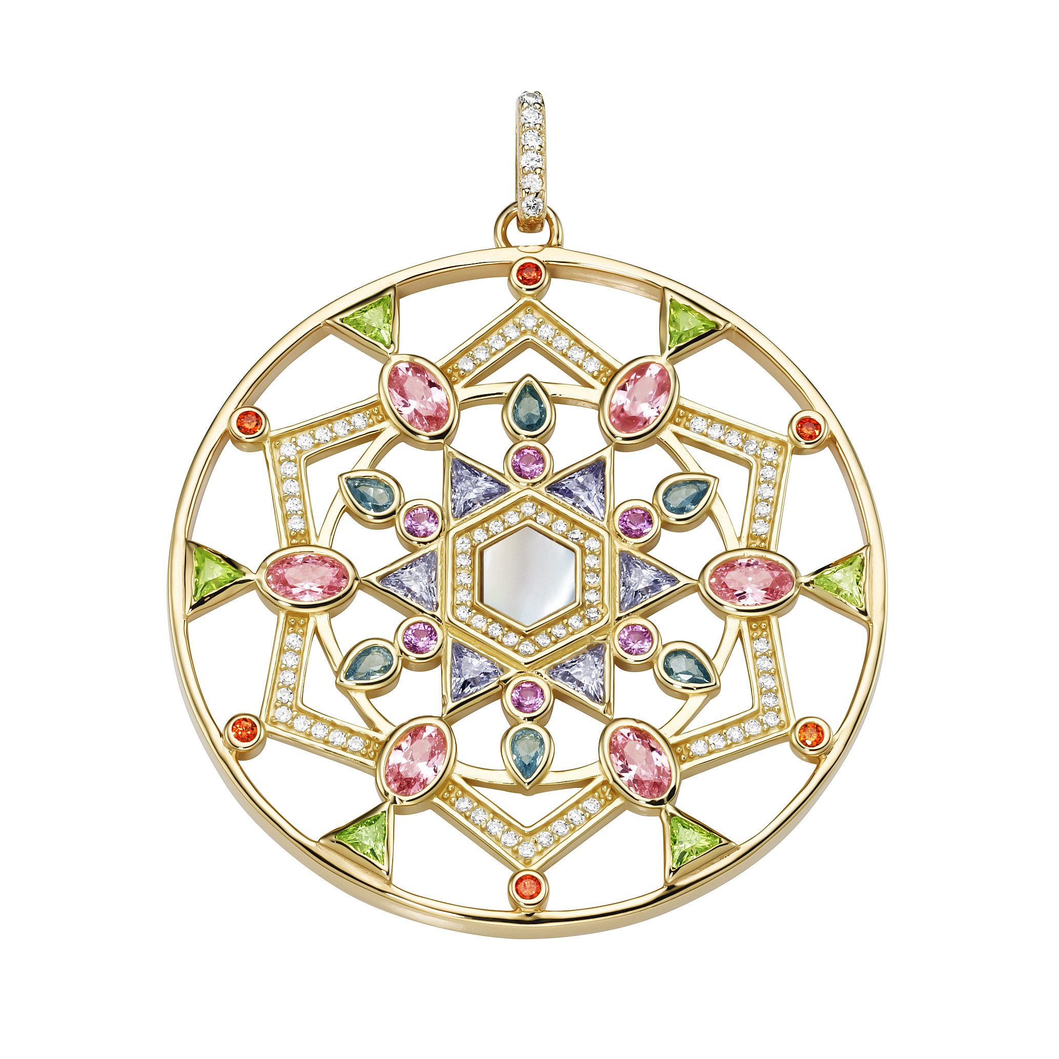 GIORGIO MARTELLO MILANO Kettenanhänger Mandala, Silber 925