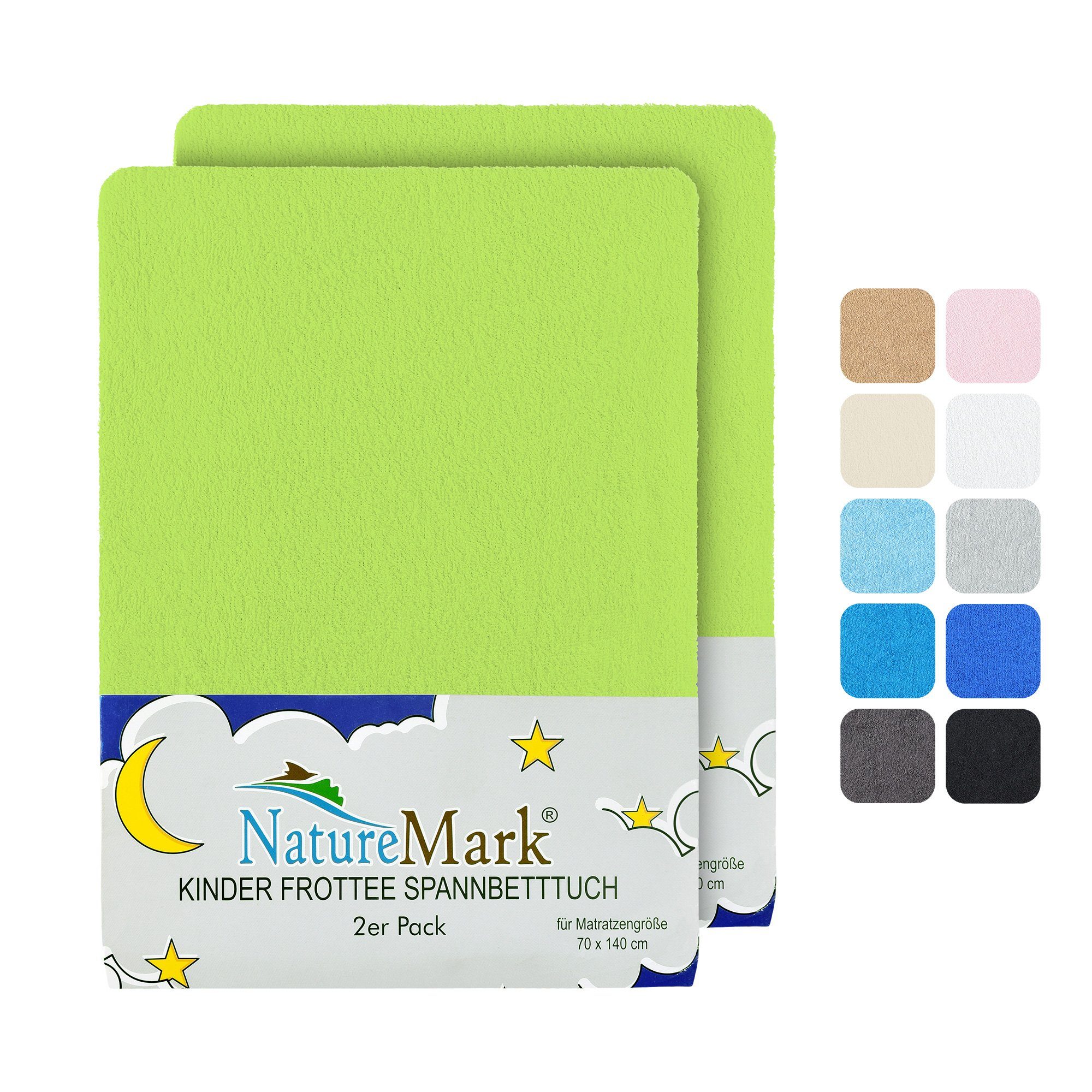 NatureMark Spannbettlaken Frottee Spannbettlaken, 80% Baumwolle / 20% Polye günstig online kaufen