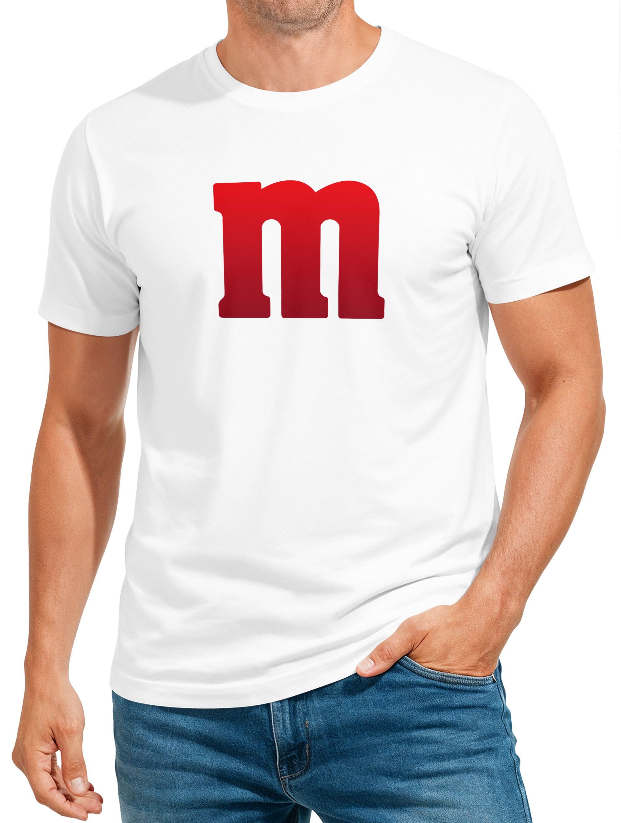 Print-Shirt Herren T-Shirt m Fasching Karneval Gruppen-Kostüm Partner Paar