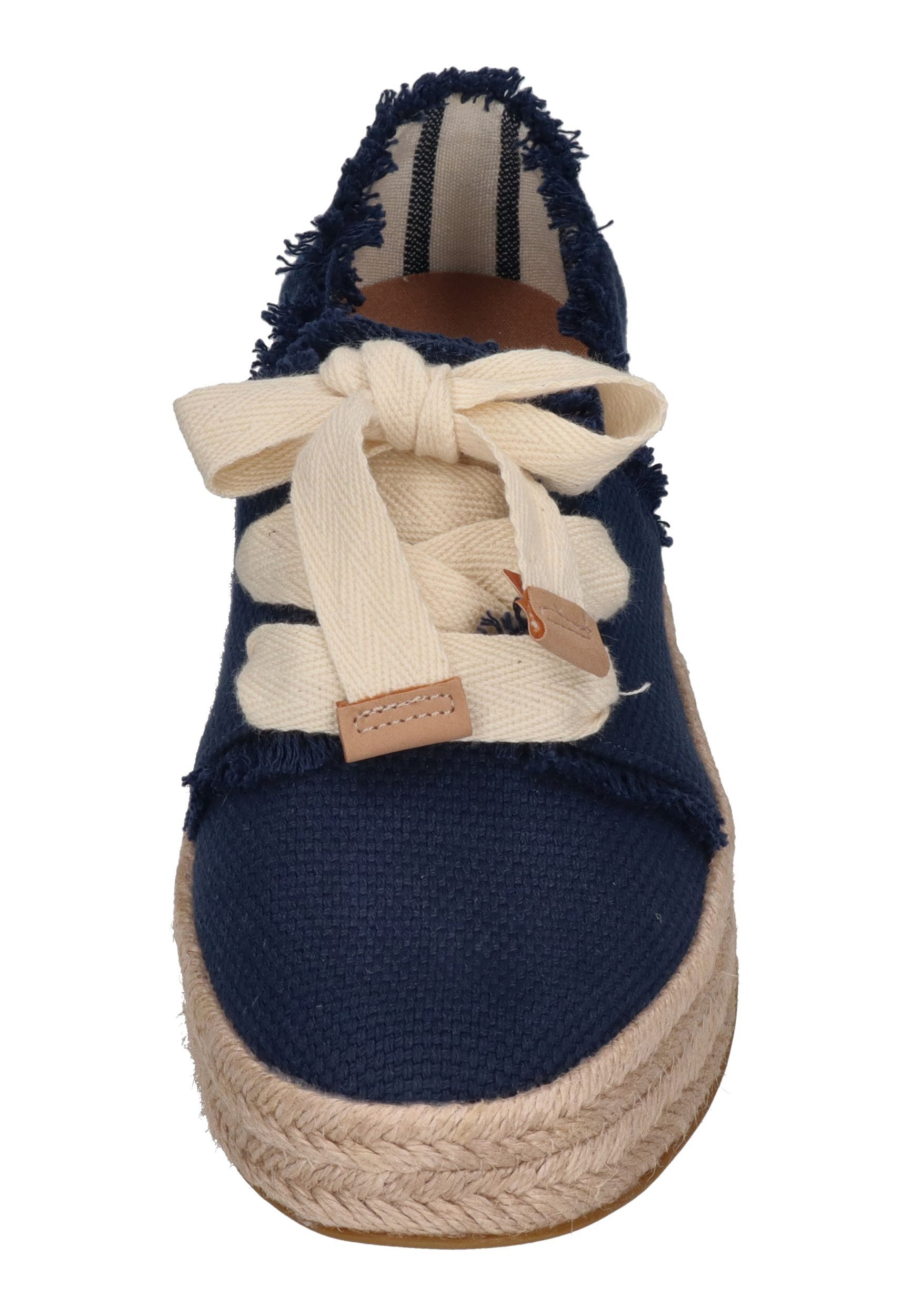 TOMS CAROLINA LACE UP Espadrille Navy Beachside