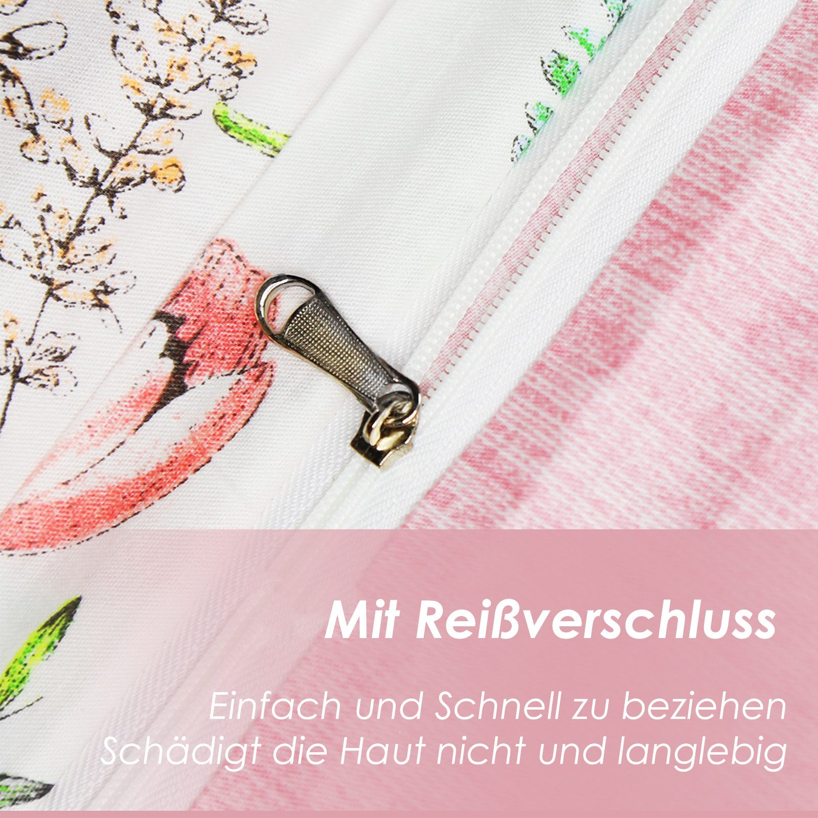 KEAYOO Bettwäsche HXM, 2 teilig, Rosa günstig online kaufen