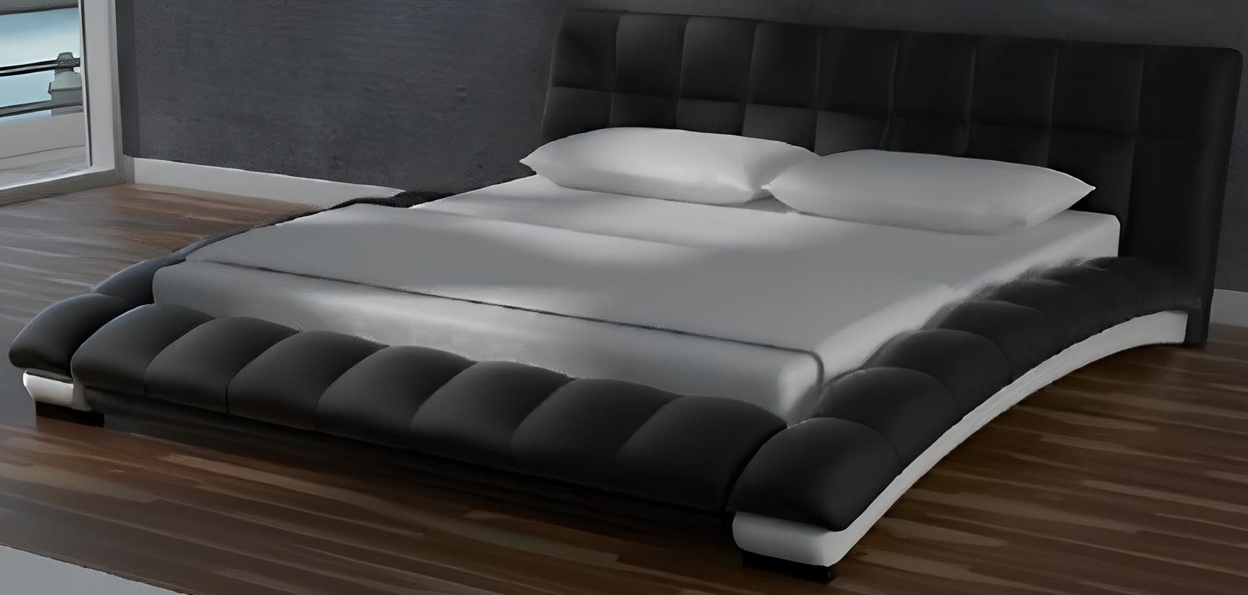 Xlmoebel Lederbett Lederbett SANTANA mit Matratze und modernem Design (Bett mit Matratze, Wasserbett Bett Betten - SANTANA (Mirage), Hergestellt in Europa