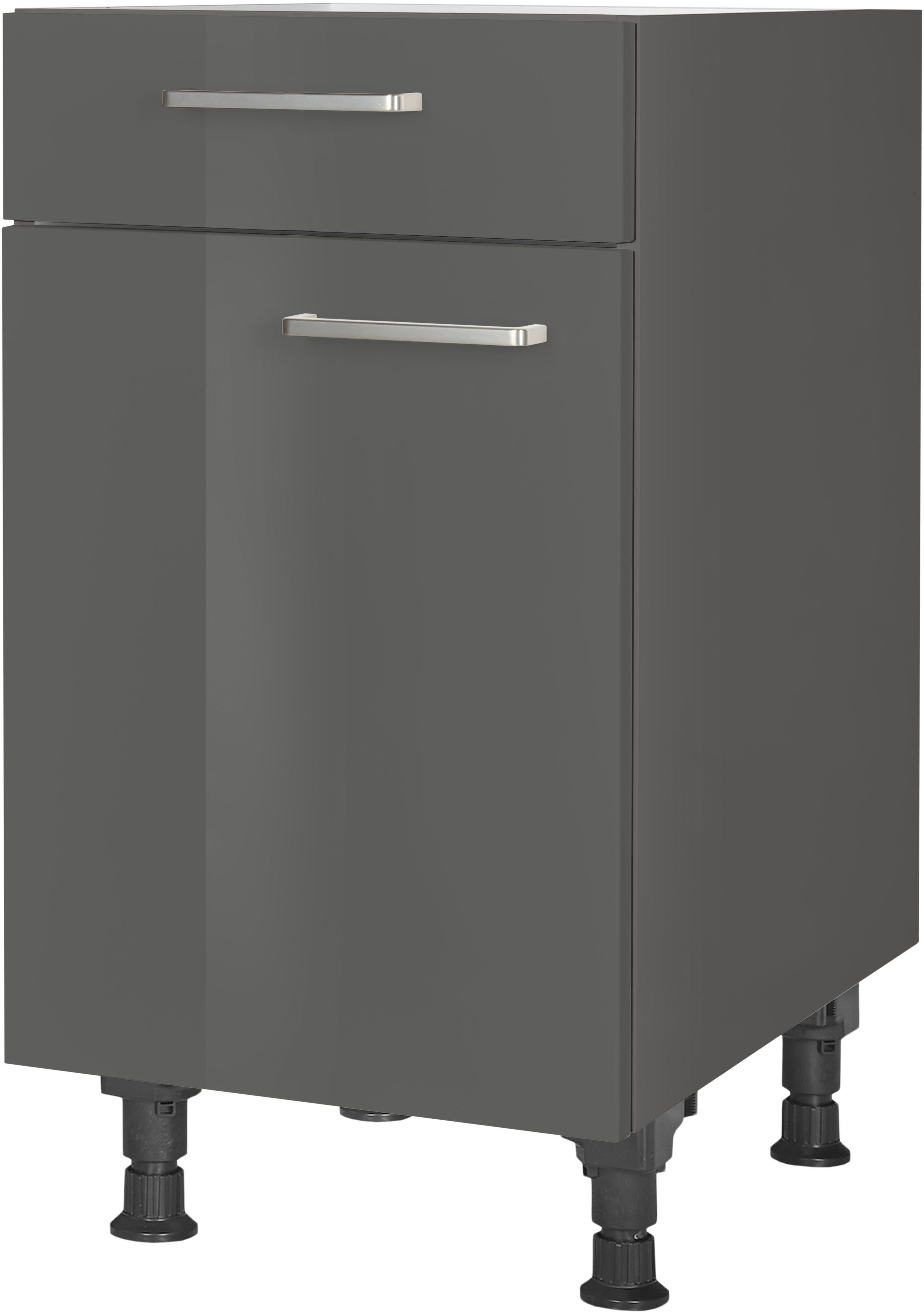 nobilia® Unterschrank "Flash", Ausrichtung wählbar, vormontiert, in den Breiten 30, 45 und 60 cm, mit höhenverstellbaren Sockelfüßen, vormontiert