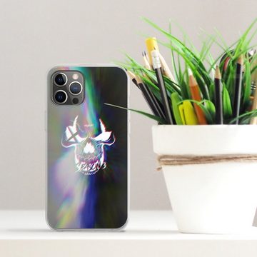 DeinDesign Handyhülle Totenkopf Moji Youtube Glitch Skull, Apple iPhone 12 Pro Max Silikon Hülle Bumper Case Handy Schutzhülle