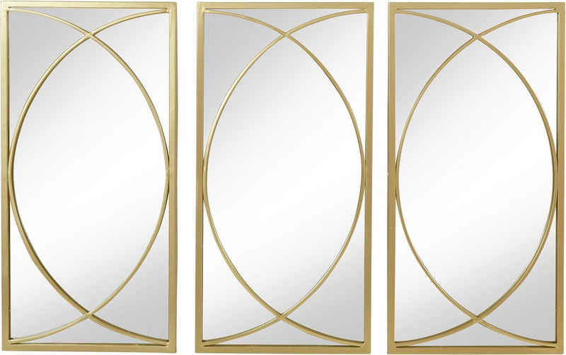 Leonique Dekospiegel Noyon (3-St), Wandspiegel, Metallrahmen, gold