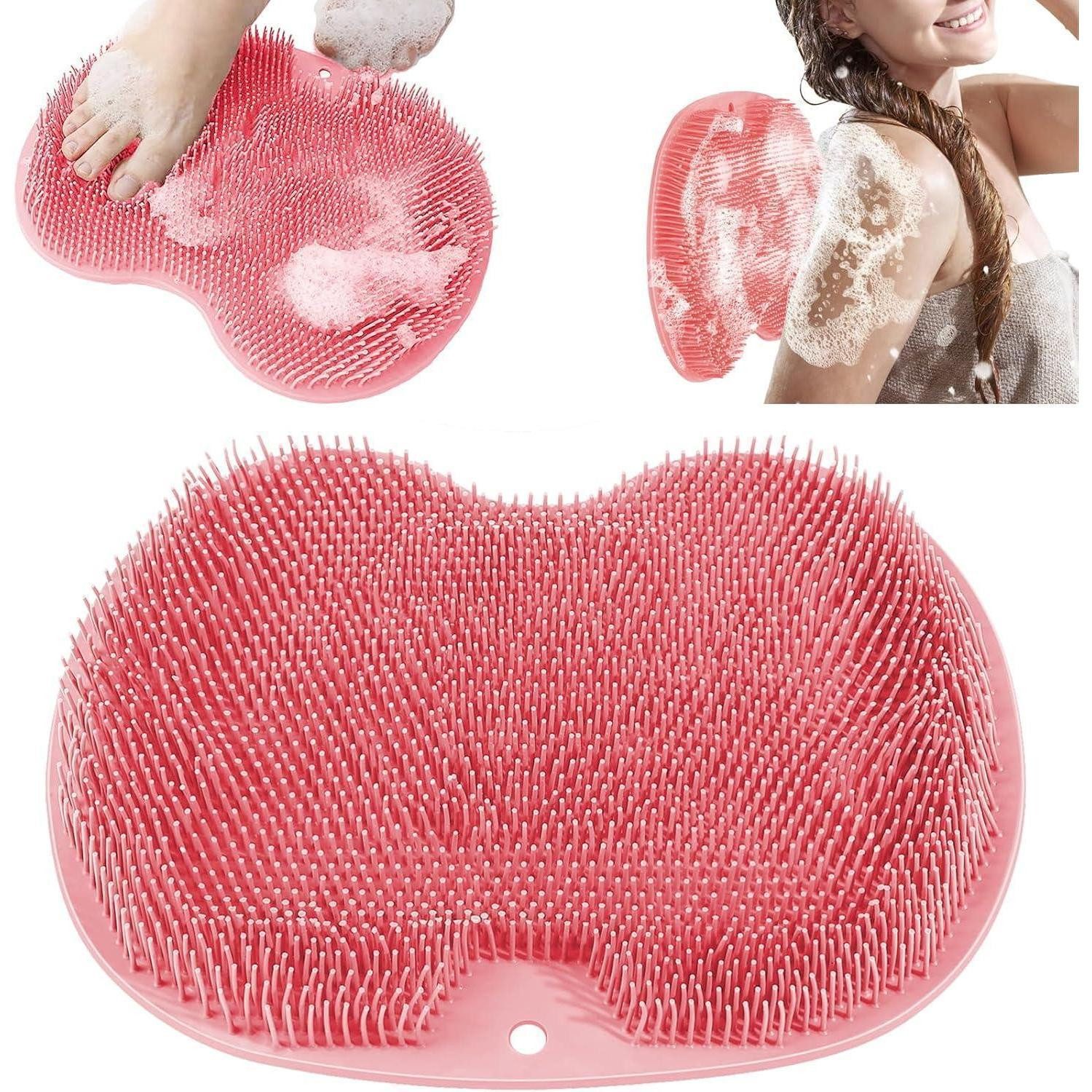 LuxusKollektion Fußbürste Silikon Matte Fußmassagegerät Pink für Fußpflege und Peeling